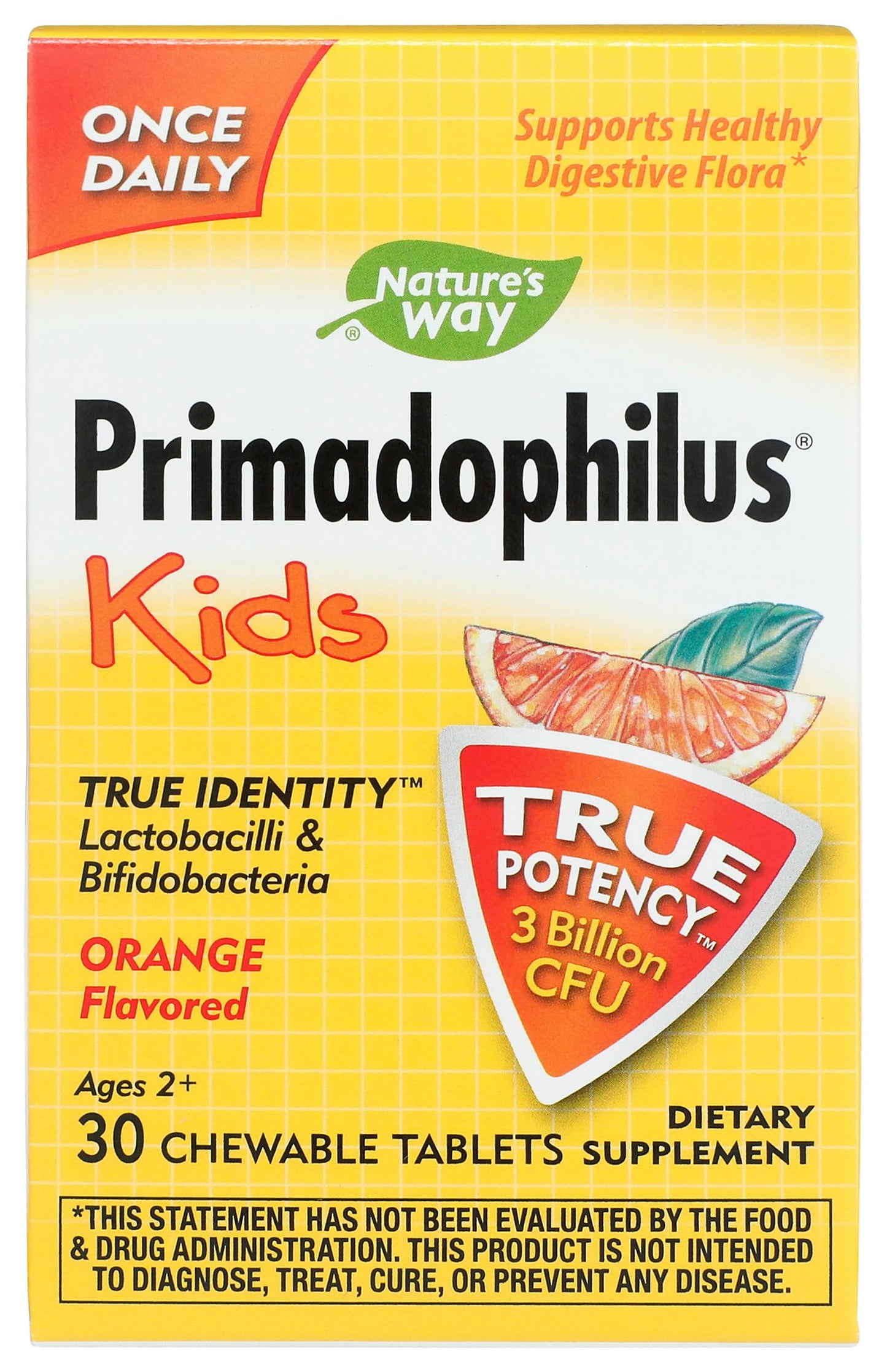 Nature's Way Primadophilus Kids Probiotic Chewables 30 Count