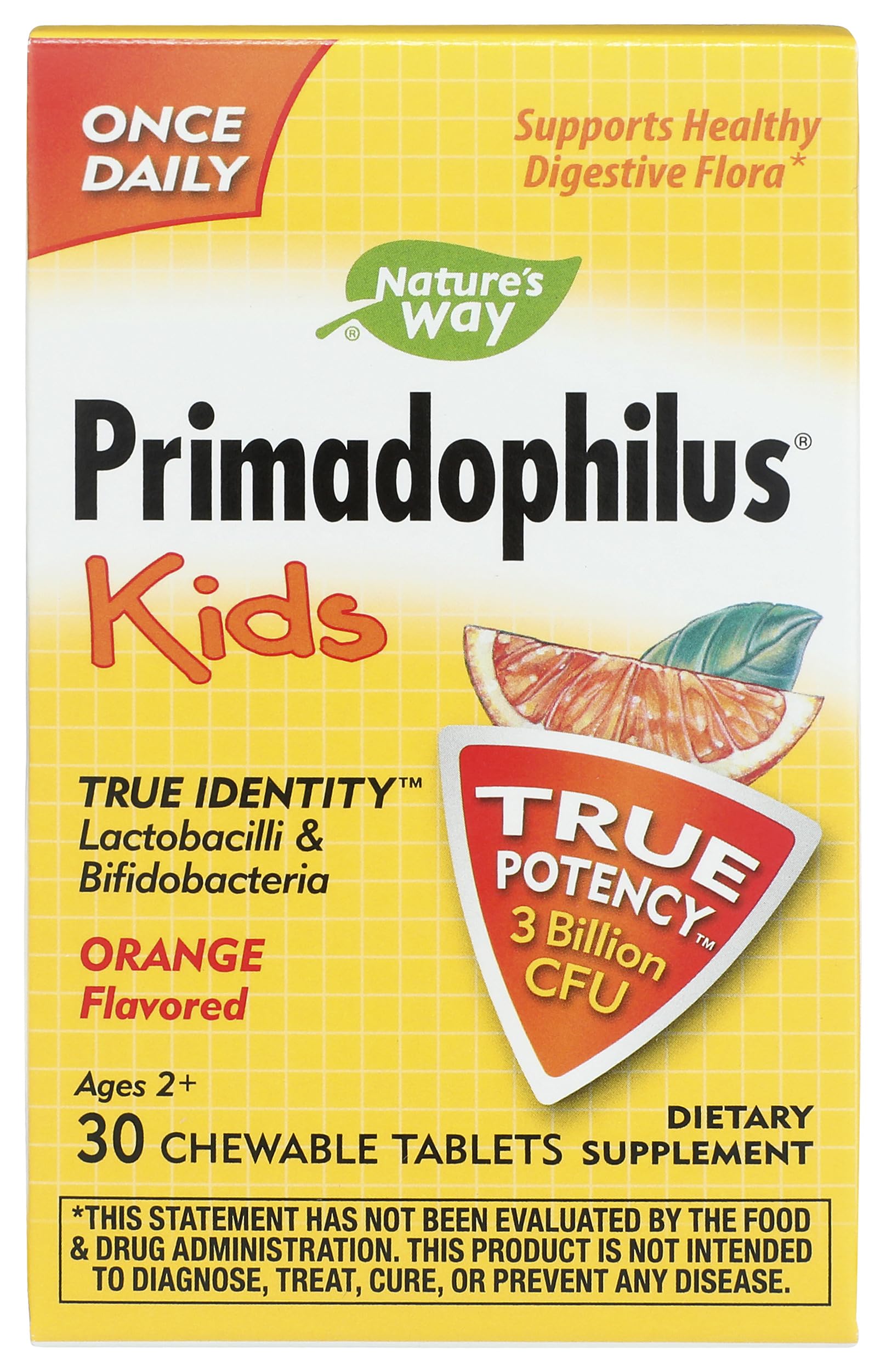 Nature's Way Primadophilus Kids Probiotic Chewables 30 Count