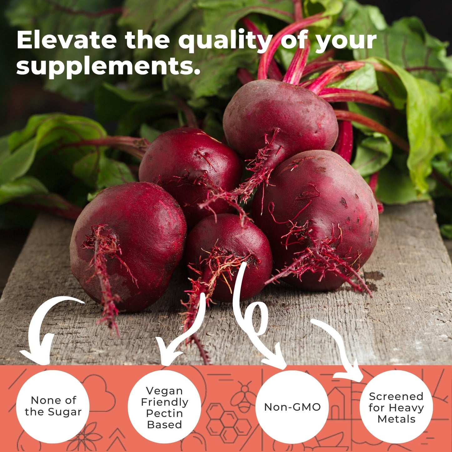 Eleva Nutrition Sugar-Free Beet Root Gummies, 90 Count