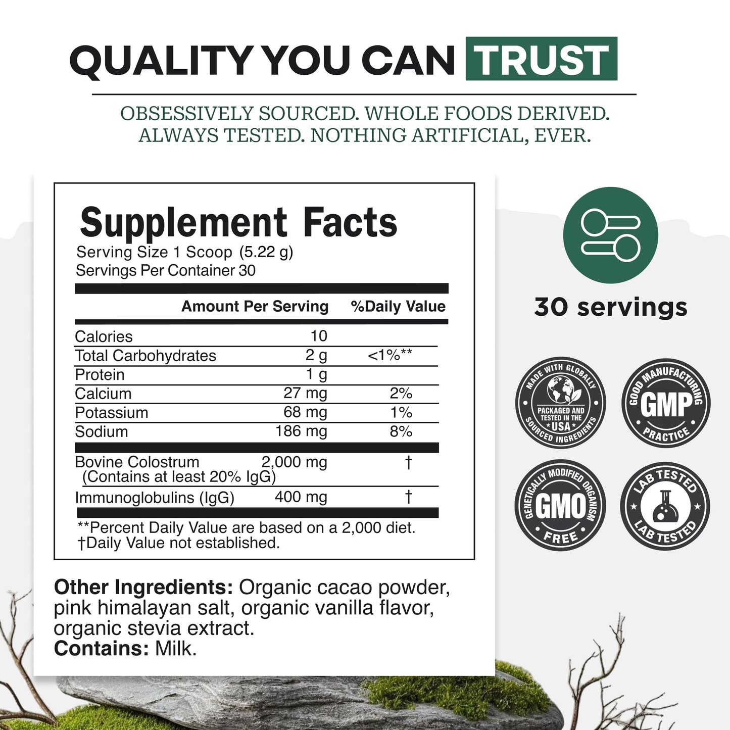 Wild Foods Grass-Fed Bovine Colostrum Powder 5.22 oz