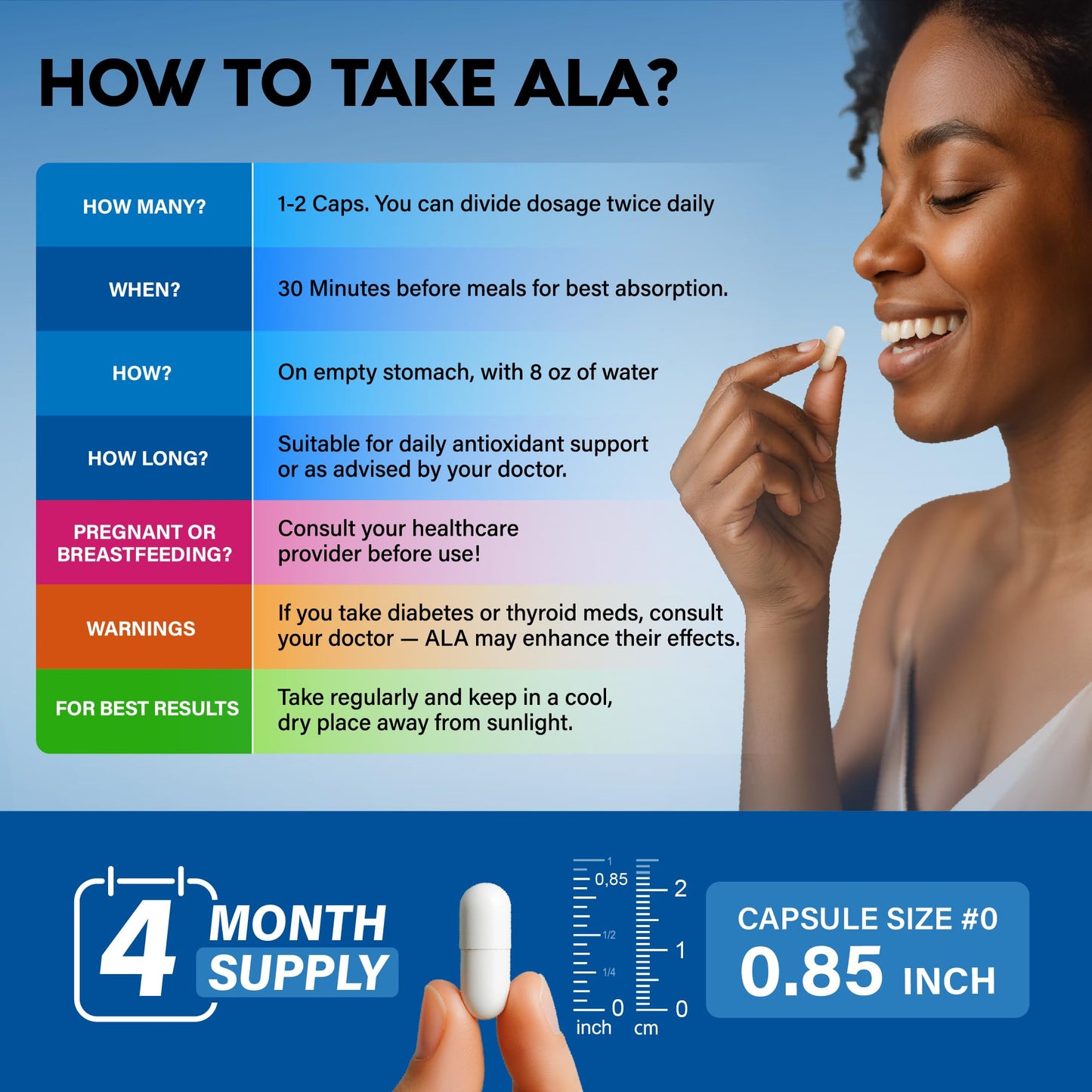 NUTRAHARMONY Alpha Lipoic Acid 600mg Capsules, 240 Count