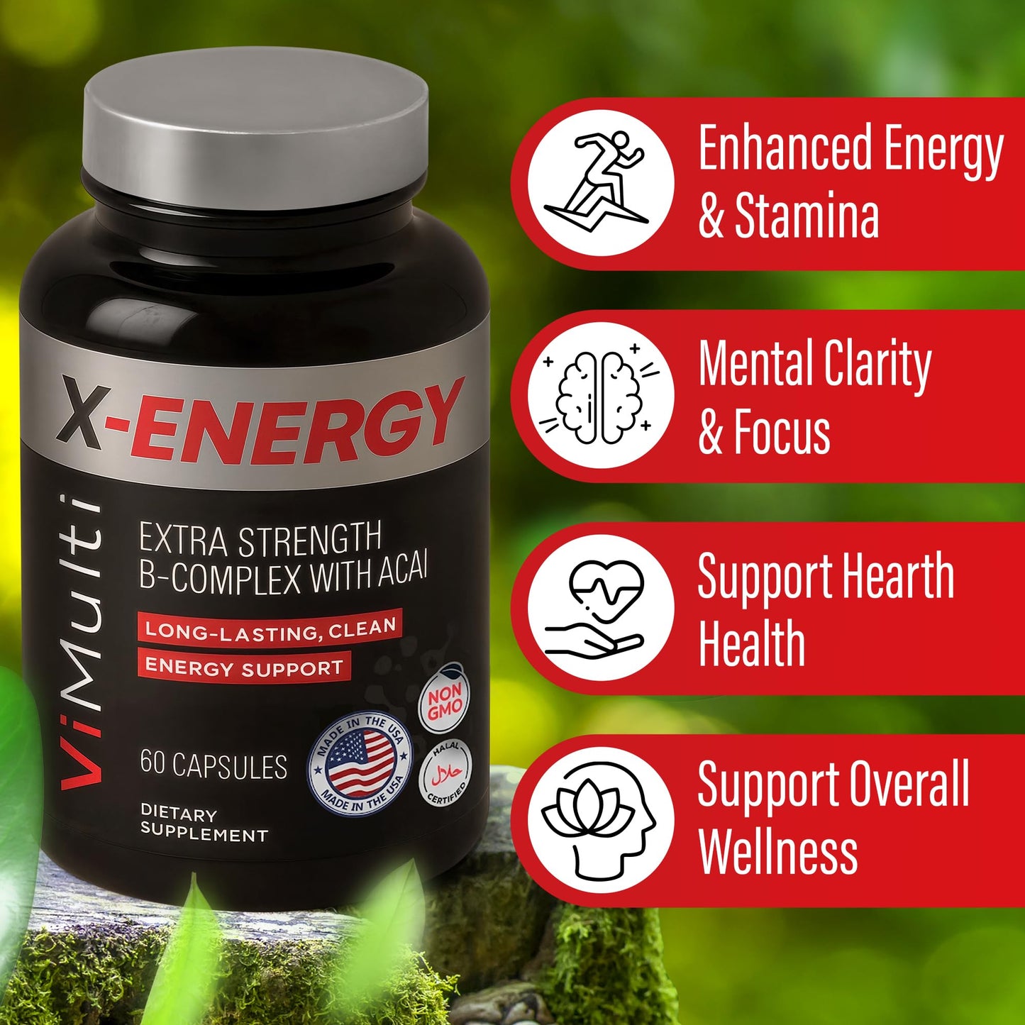 ViMulti X-Energy Vitamin B Complex Capsules, 60 Capsules