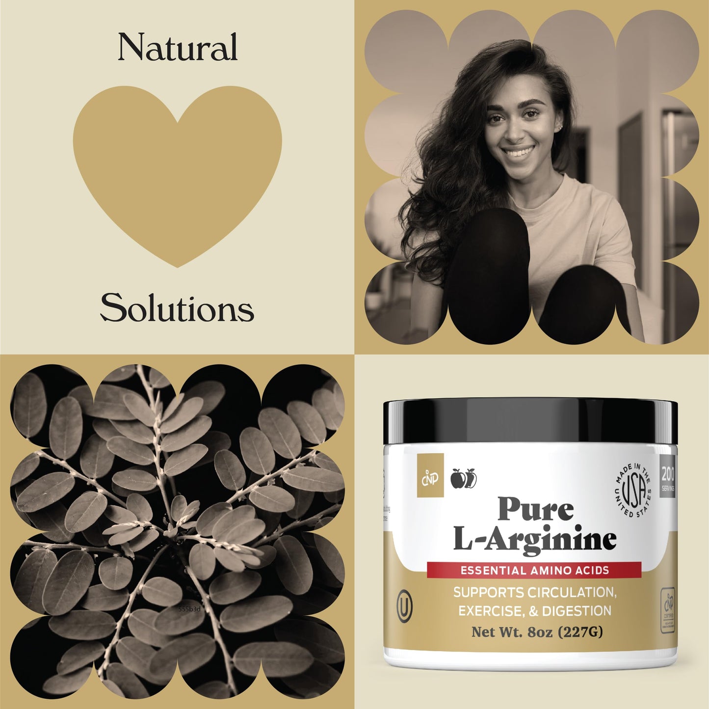 Complete Natural Products L-Arginine Powder Supplement, 8 oz