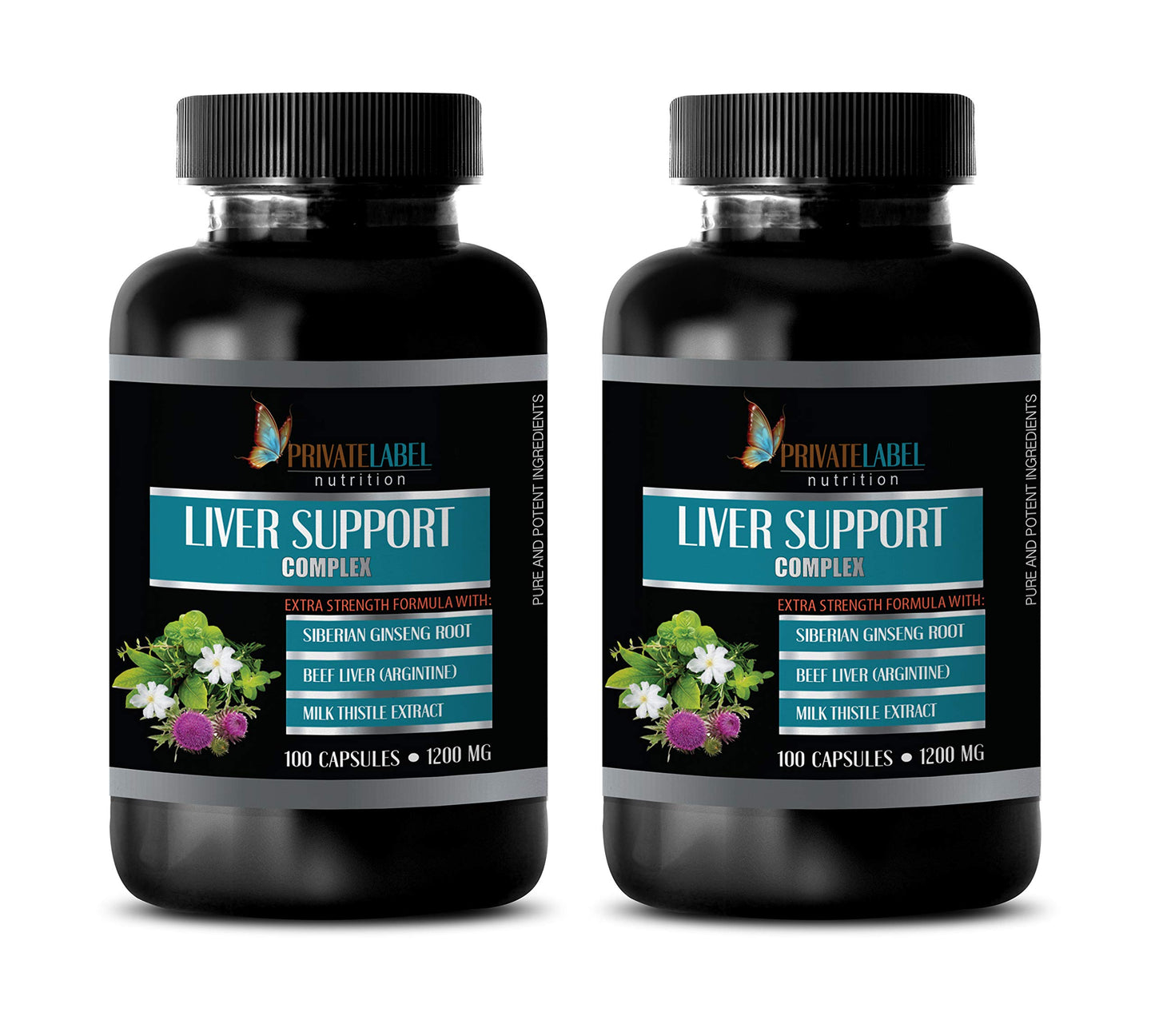 PRIVATE LABEL LLC Liver Support Complex Milk Thistle Capsule 1200 mg 120 Capsules