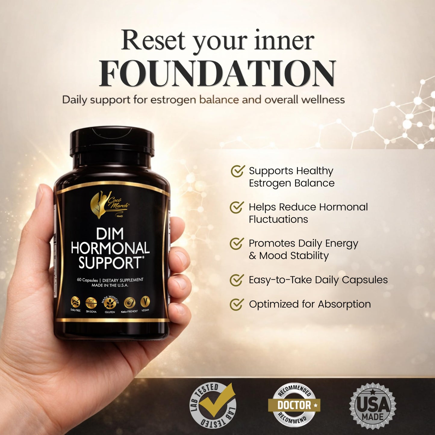 Cocó March N.M.D DIM Supplement for Women Capsule, 60 Count
