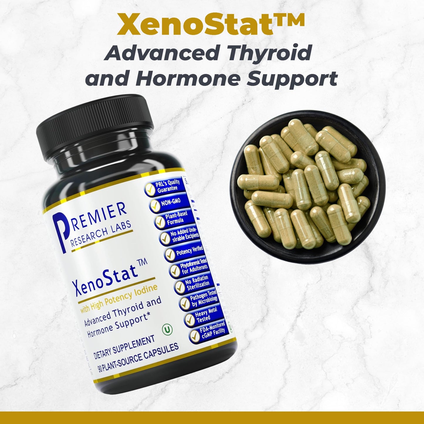 Premier Research Labs XenoStat Thyroid Support Capsule 90 Capsules