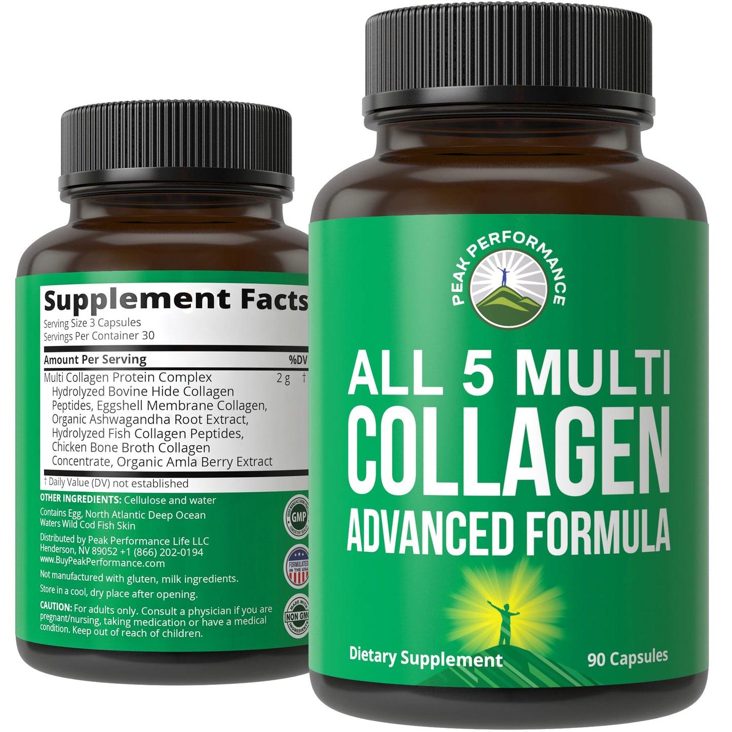 Peak Performance All 5 Multi Collagen Capsules, 90 Count