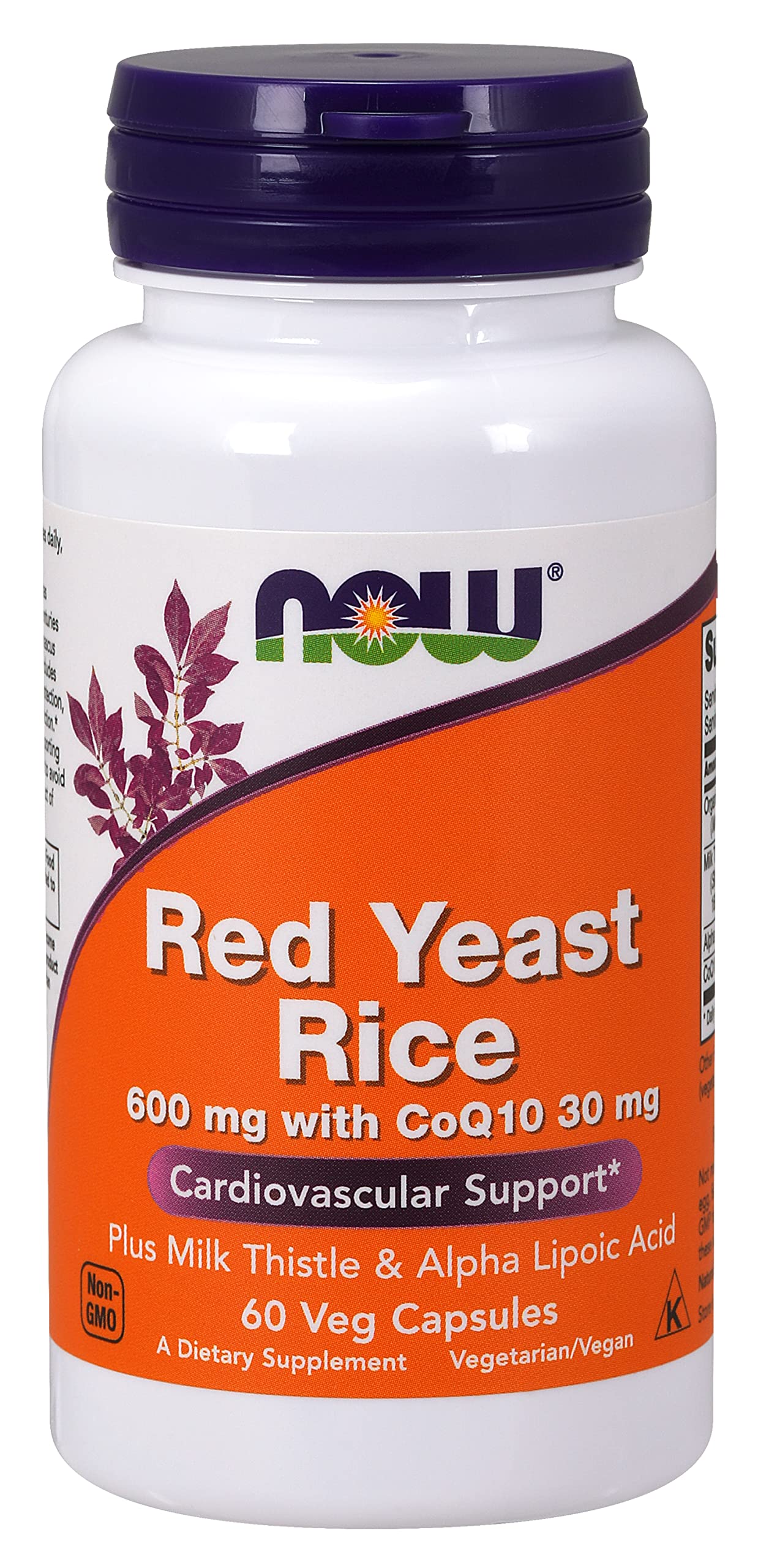 NOW Foods Red Rice Yeast & CoQ10 Capsule, 60 Capsules, 2-Pack