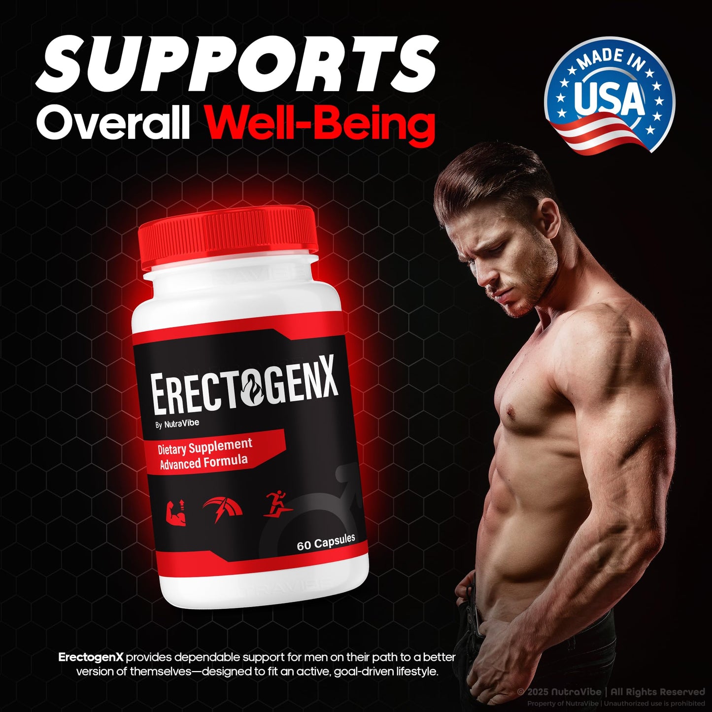 NutraVibe ErectogenX Daily Formula Capsule 60 Capsules