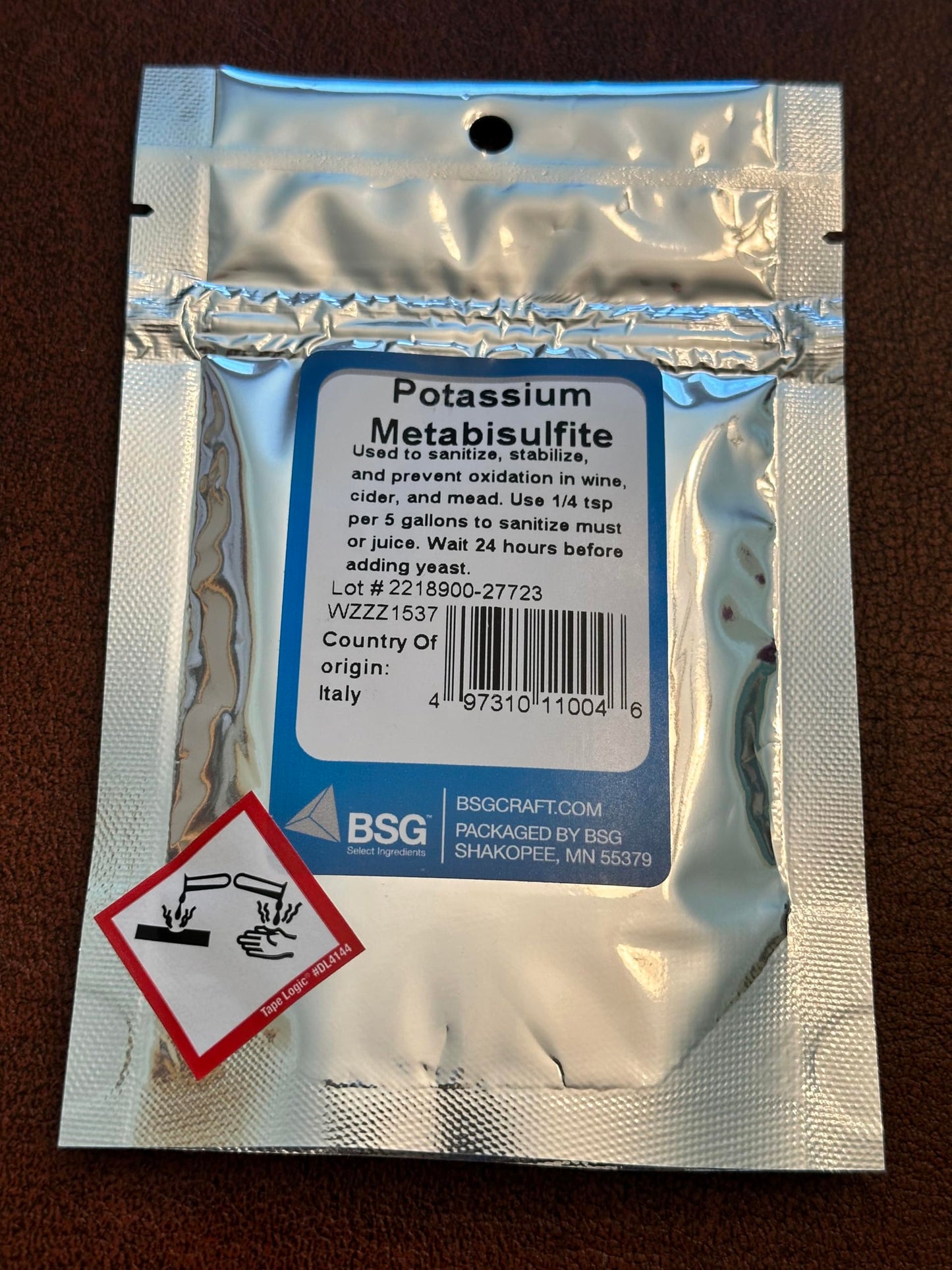 BSG HandCraft Potassium Metabisulfite Powder, 2 oz