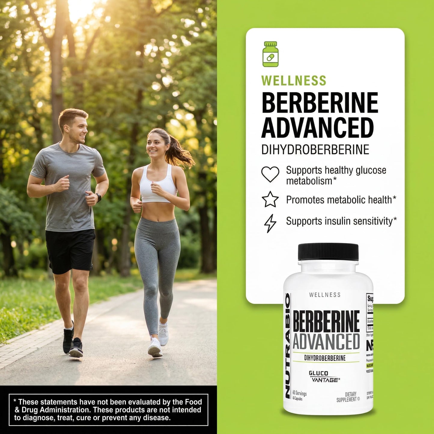 NutraBio Berberine Advanced Supplement (Dihydroberberine), 200 mg Capsule, 60 Count