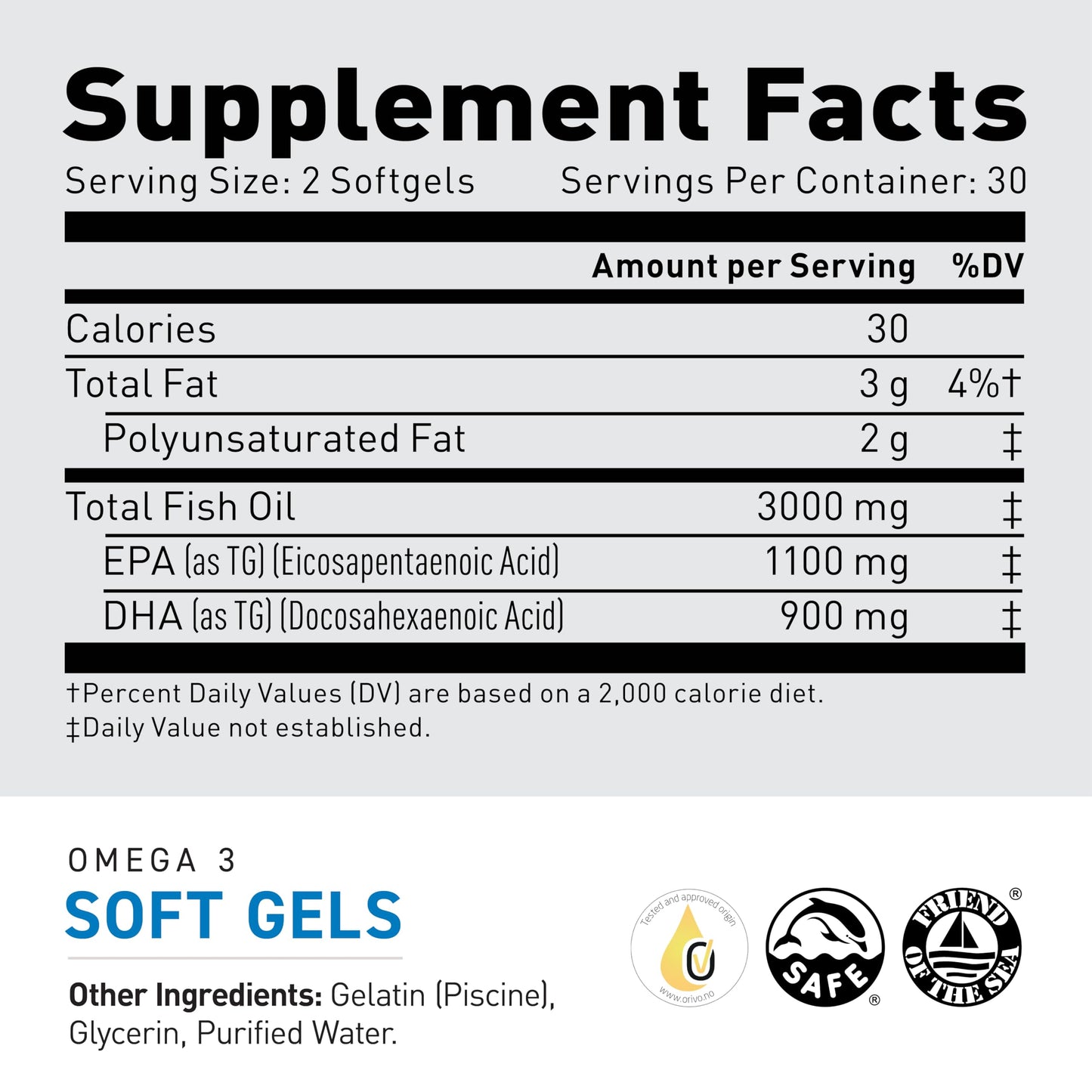 Kaged Omega 3 Softgels, 60 Count