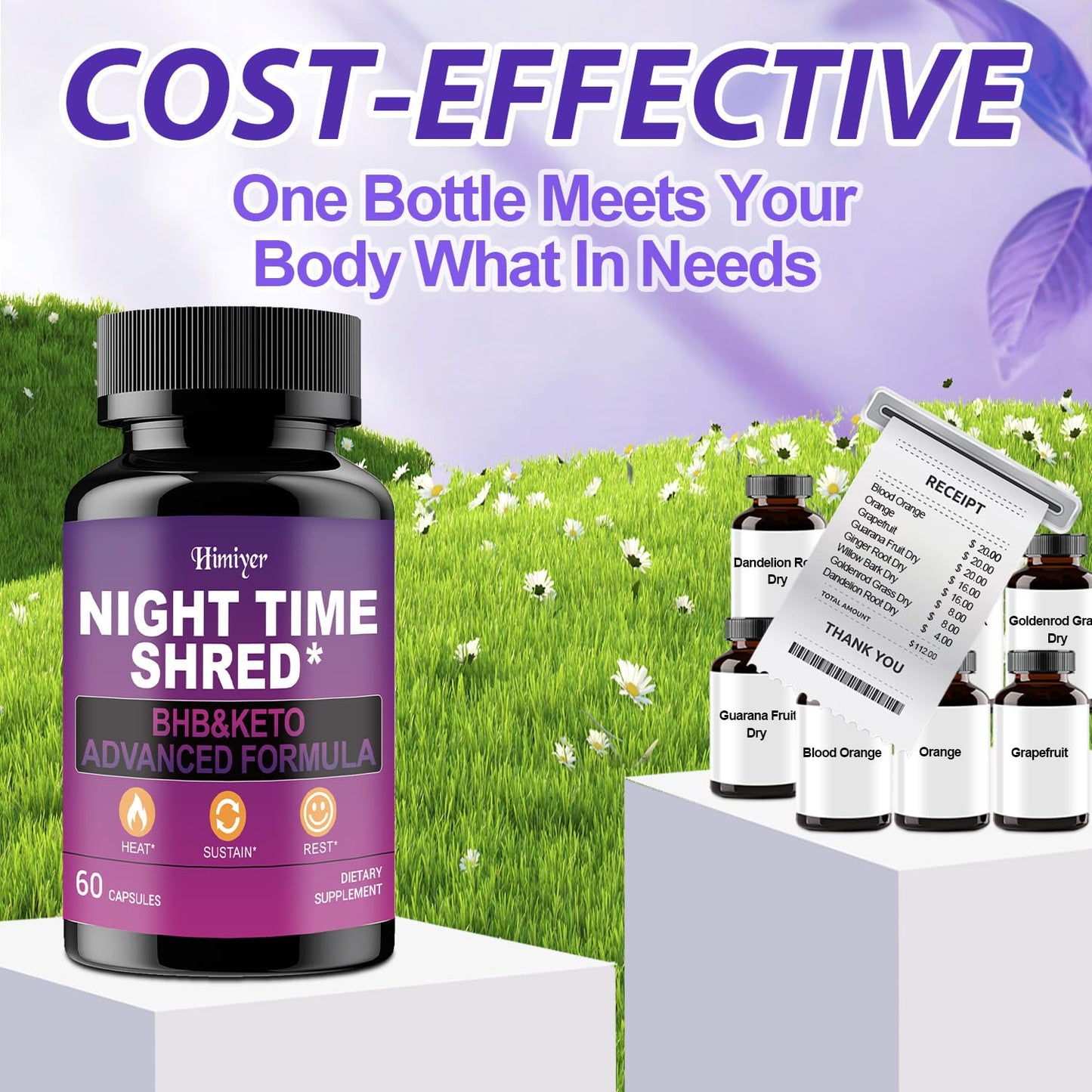 Himiyer Night Time Shred BHB & Keto Advanced Formula 60 Capsules