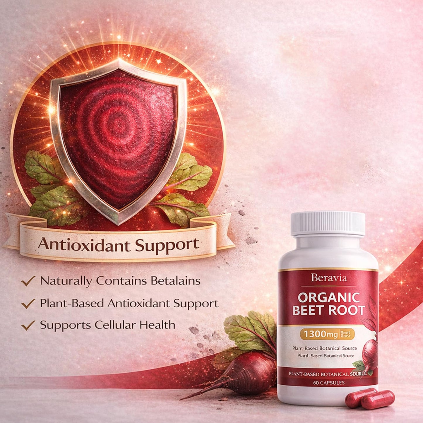 Beravia Beet Root Capsule 60 Capsules