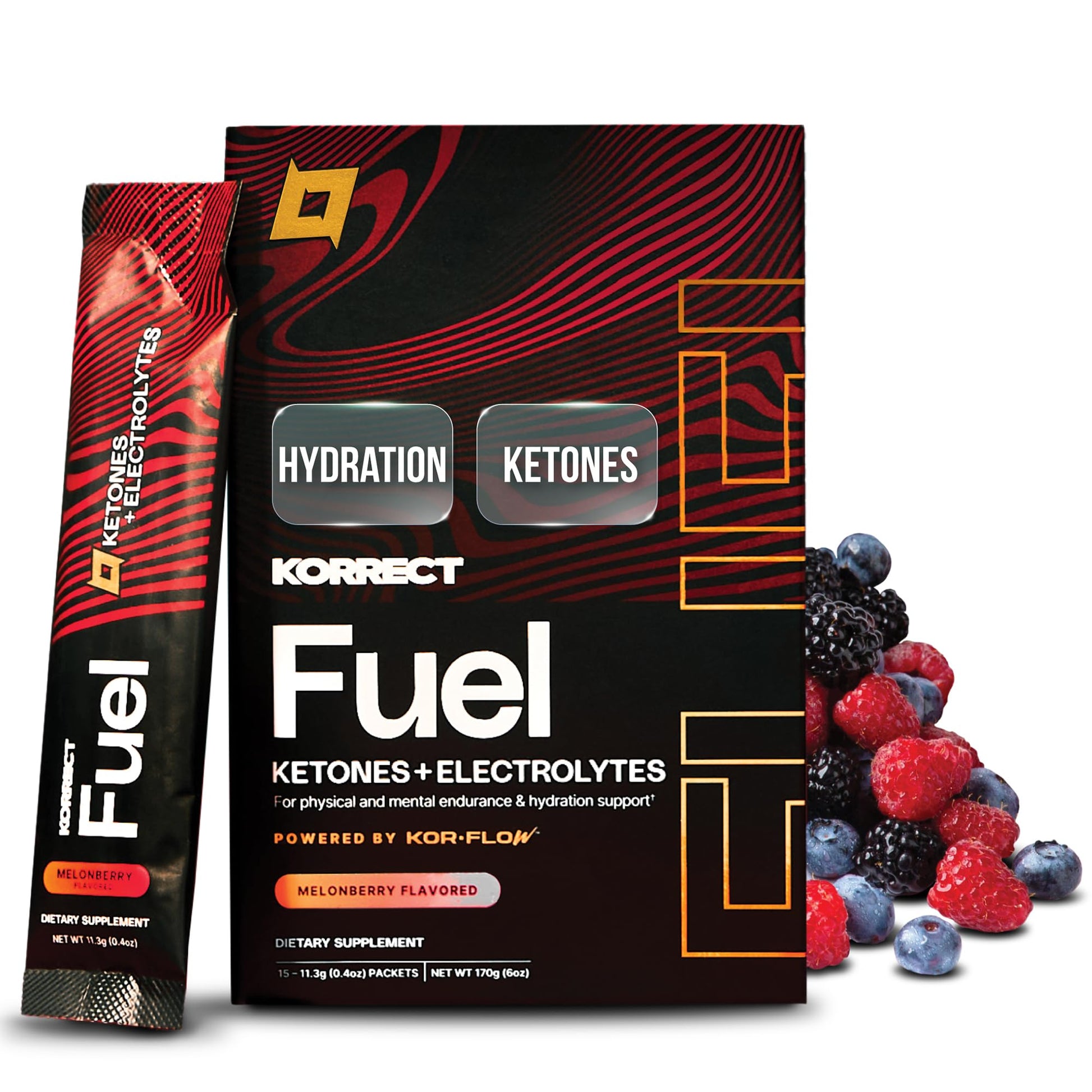 KORRECT LIFE Korrect Fuel Ketone Hydration & Energy Melonberry Powder 1