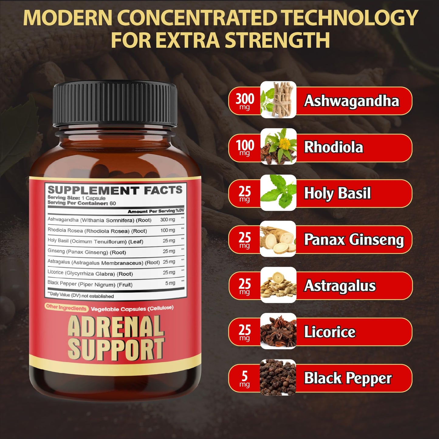agobi 7in1 Adrenal Support Supplement Capsules 60 Count