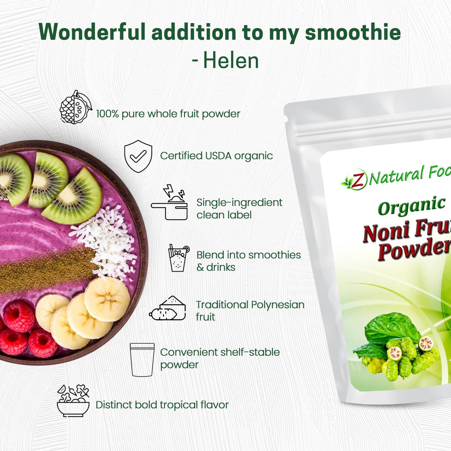 Z Natural Foods Noni Fruit Powder, 16 Ounce