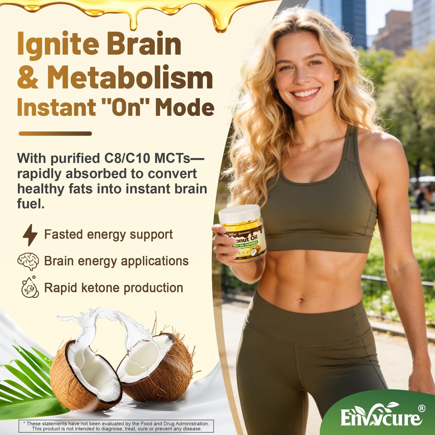 EnvyCure MCT Oil Organic Gummies 60 Gummies