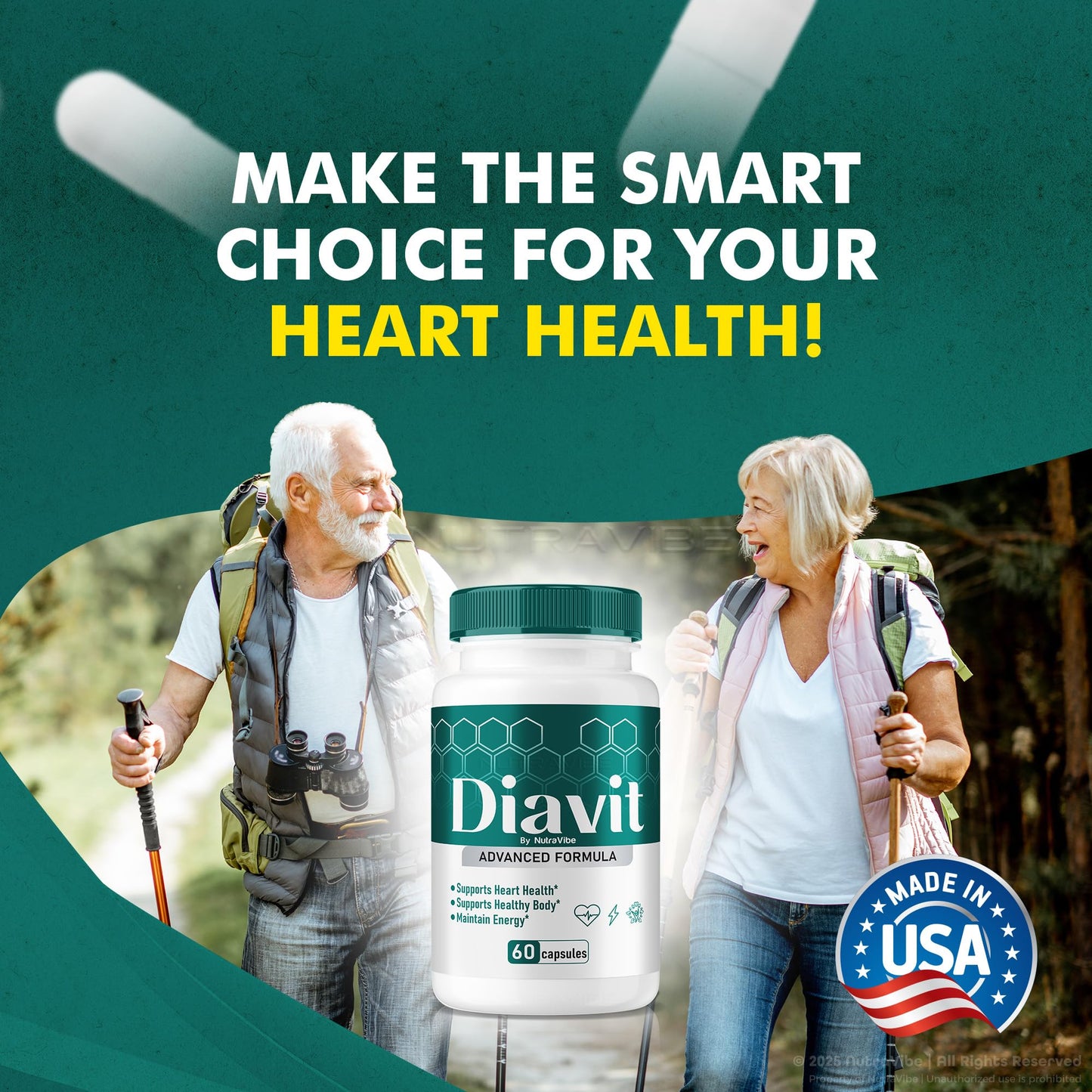 NutraVibe Diavit Daily Balance & Circulation Support Capsule 120