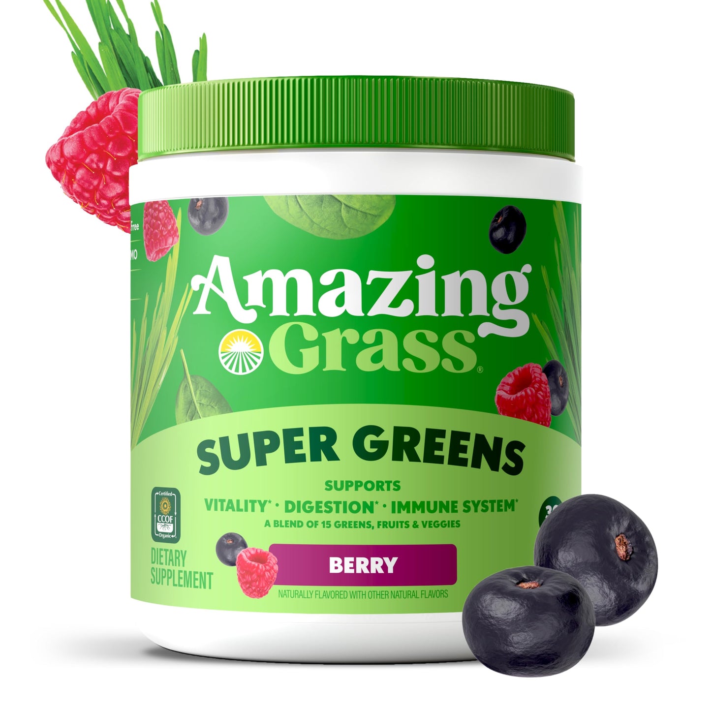 Amazing Grass Super Greens Powder, 8.5 Ounce (Pack of 2)