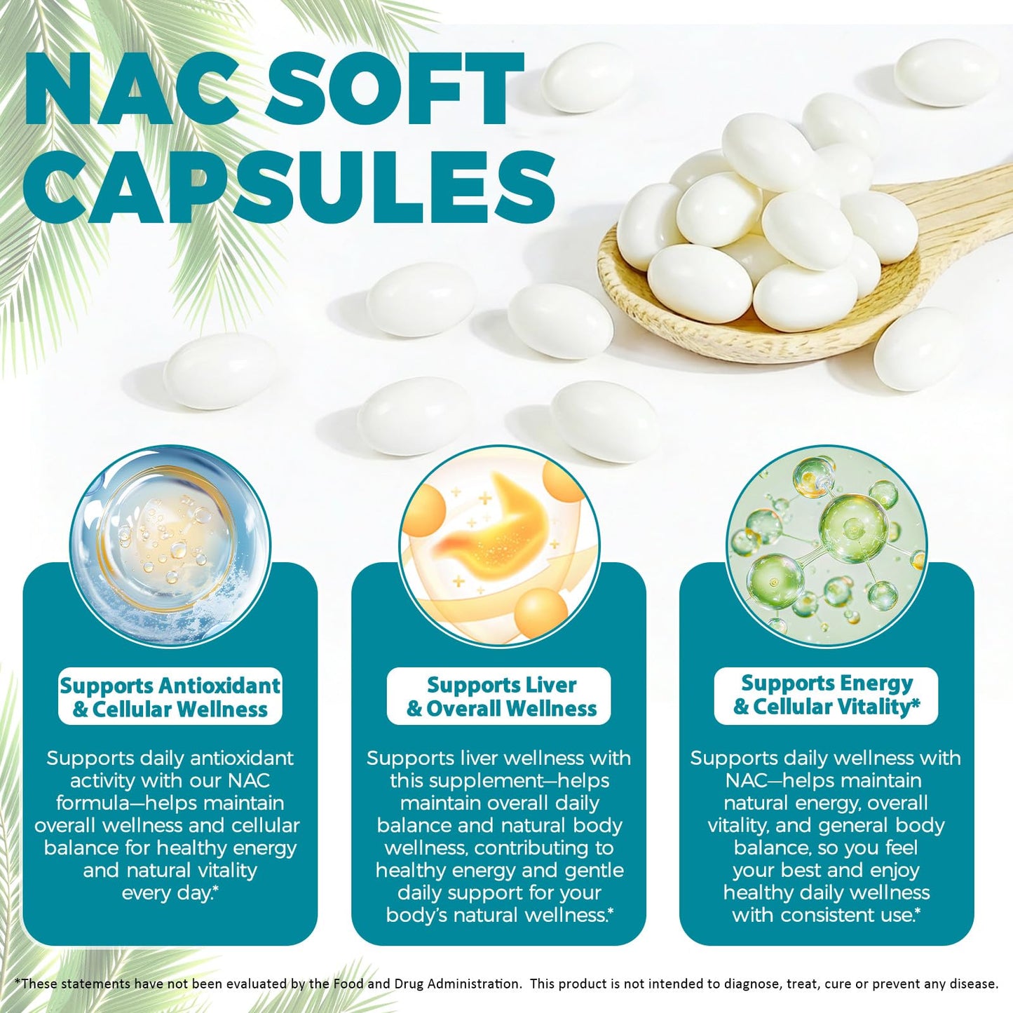ZROGJBMK N-Acetyl-L-Cysteine (NAC) Supplement Softgel 300