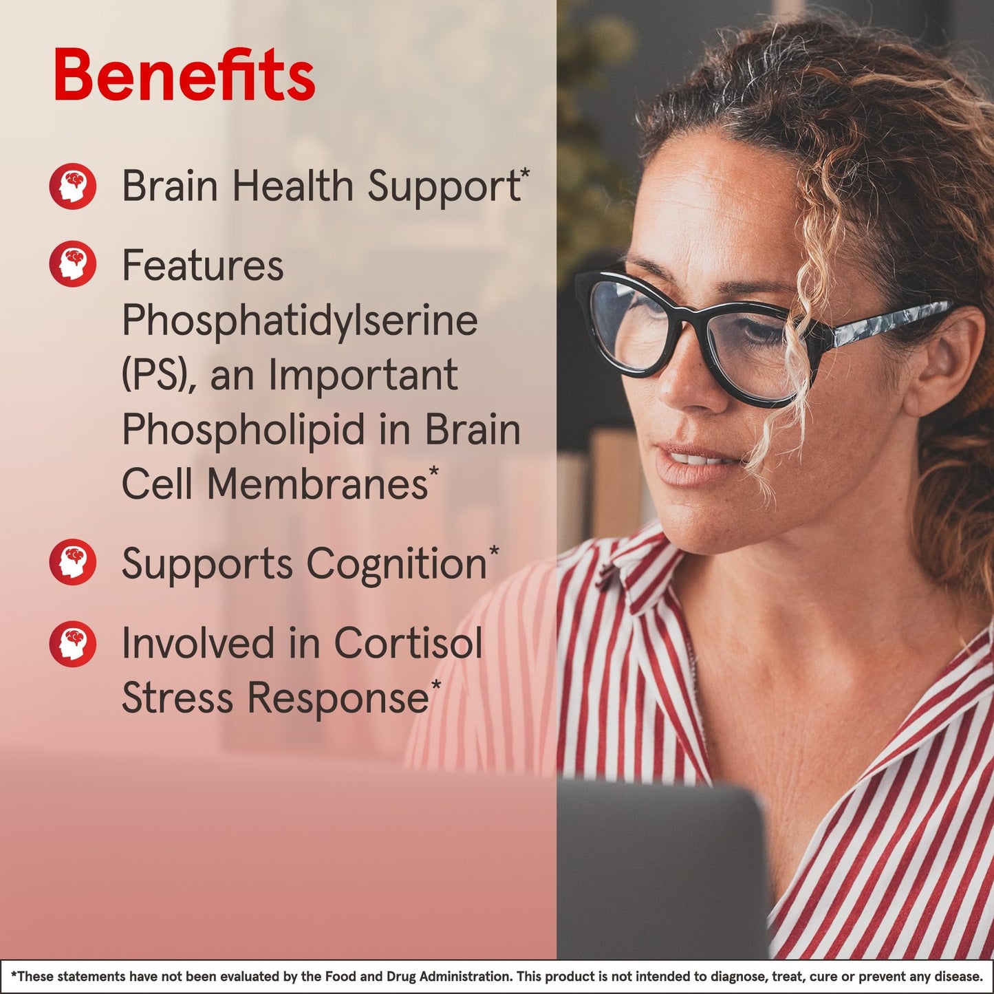 Jarrow Formulas PS100 Phosphatidylserine 100 mg Dietary Supplement for Brain Health and Cognition Support Softgels 720