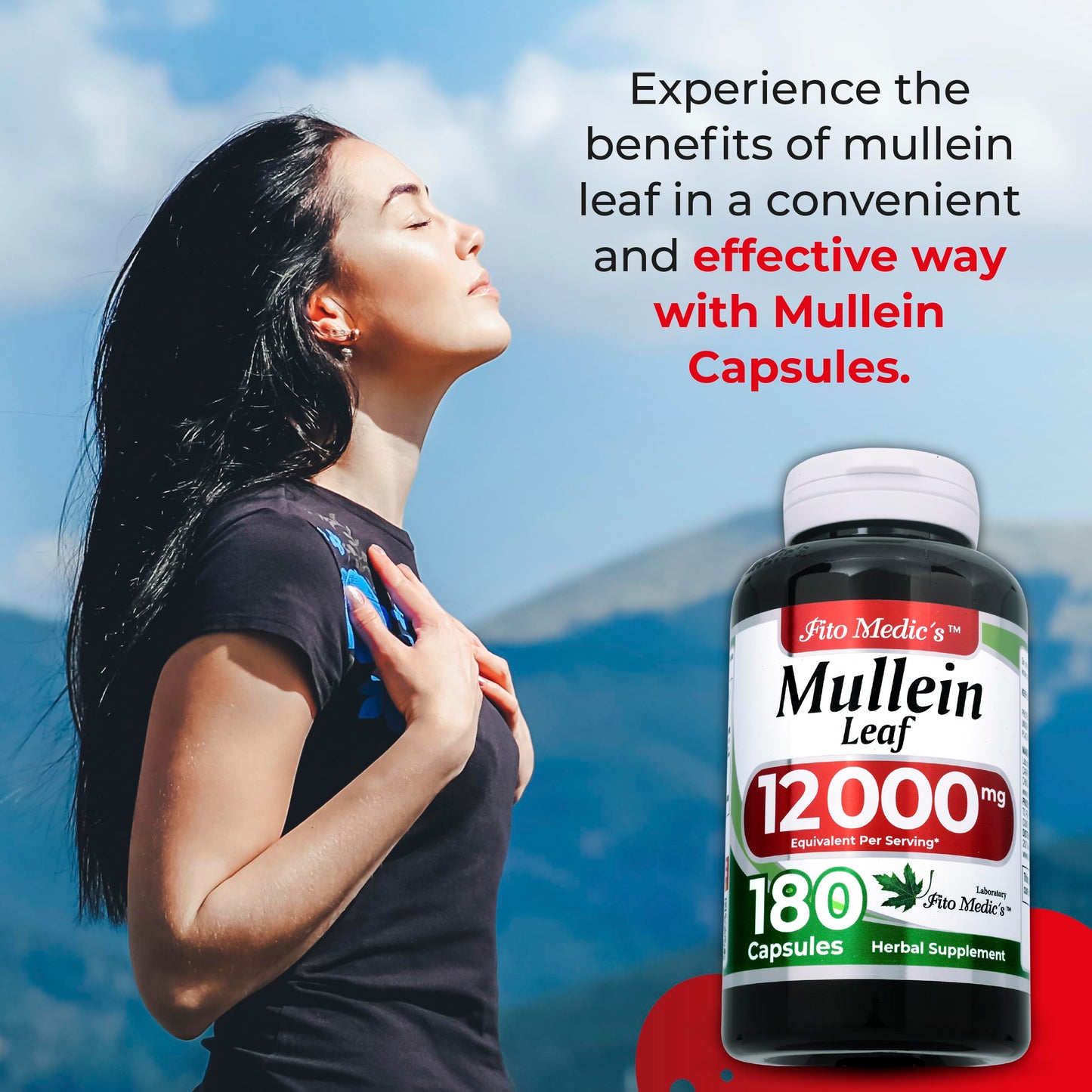 FITO MEDIC'S Mullein Leaf Capsules 180 Capsules