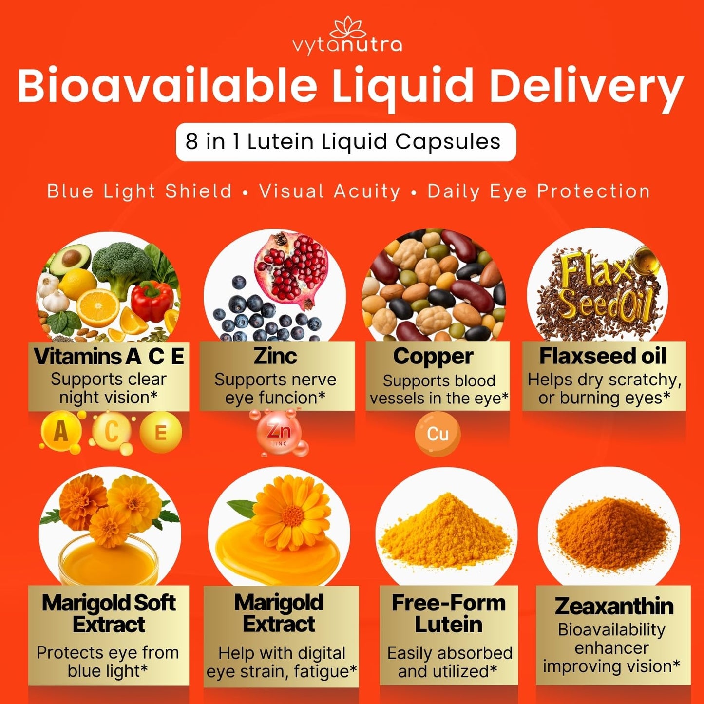 Vytanutra Liquid Lutein & Zeaxanthin Capsules, 60 Count