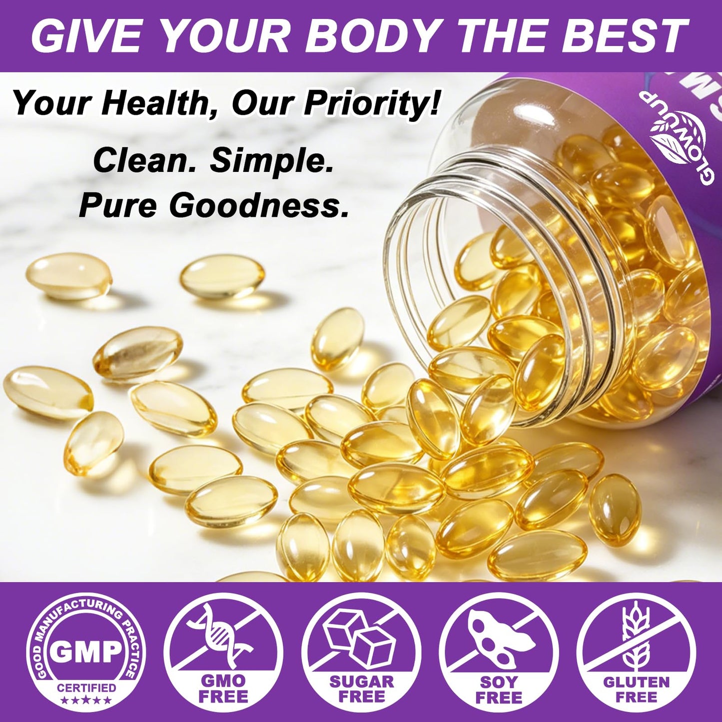 GLOVVUUP Liposomal Glutathione Softgels 120 Count