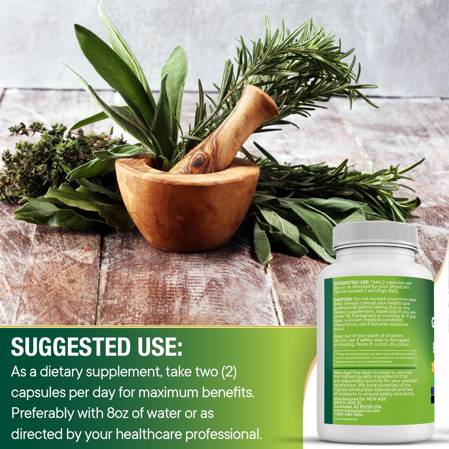 NEW AGE Oregano Oil Garlic Extract Olive Leaf with Astragalus Capsule 60 Count
