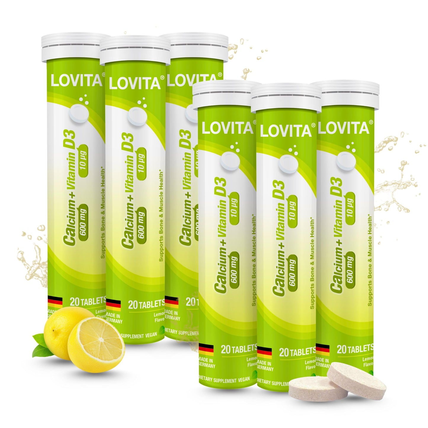 LOVITA Calcium + VIT D3 Effervescent Tablets 120 Tablets
