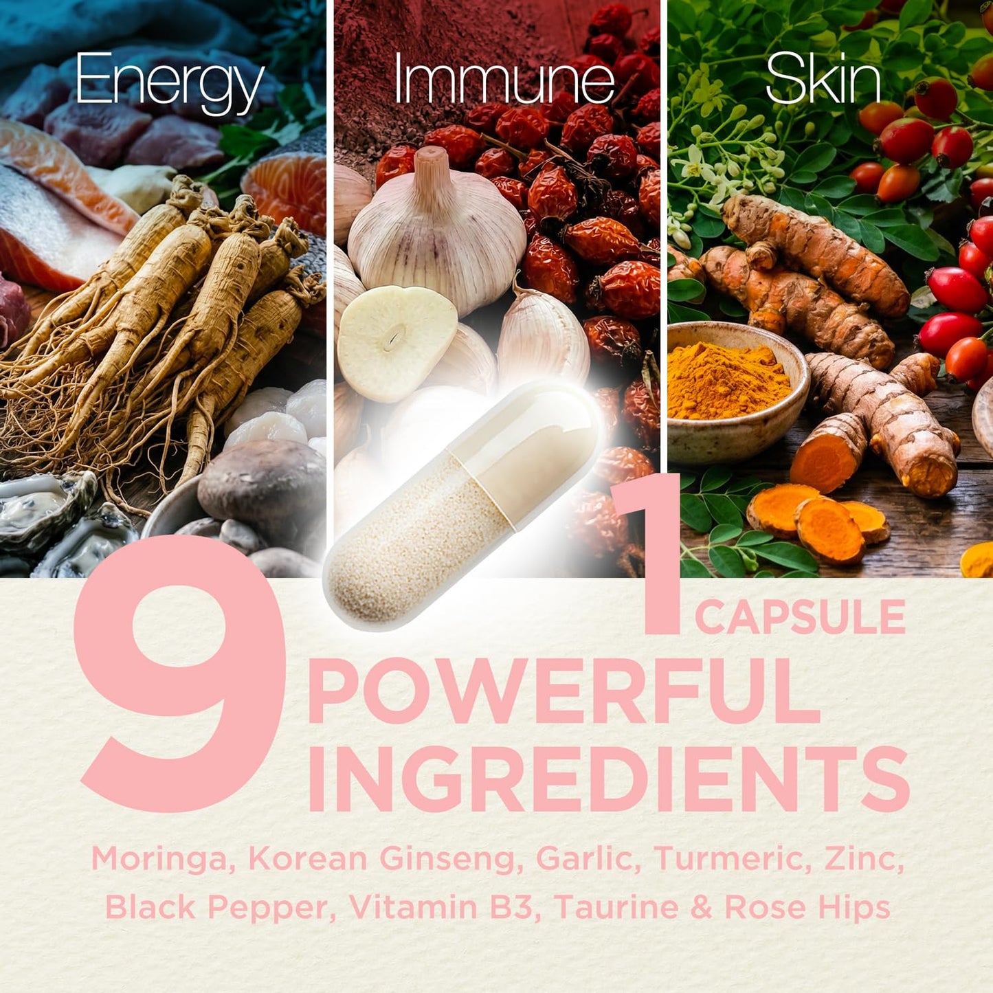 INNERVISNUTRITION Mood & Vitality Supplement for Women – Energy, Focus & Balance Capsules, 60 Capsules