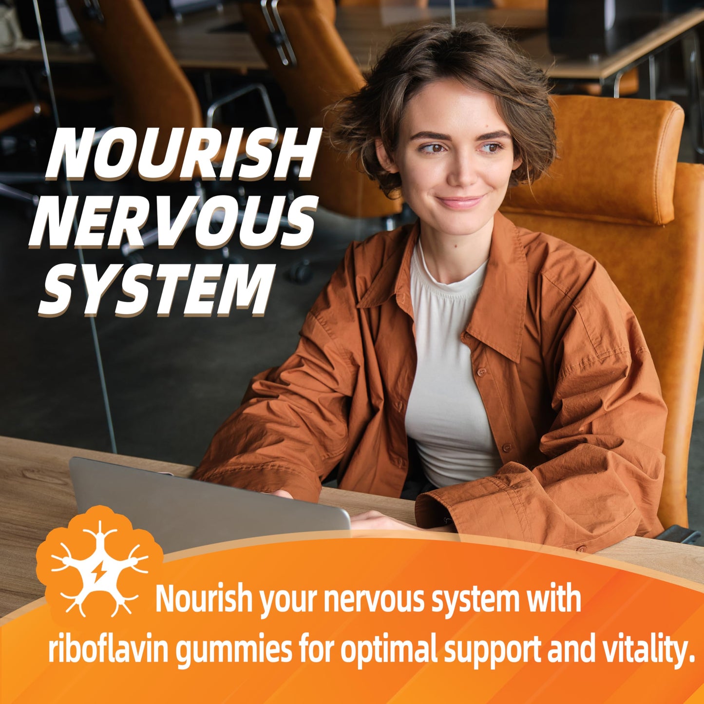 Joywiit Vitamin B2 Gummies, Riboflavin 400mg, 120 Gummies
