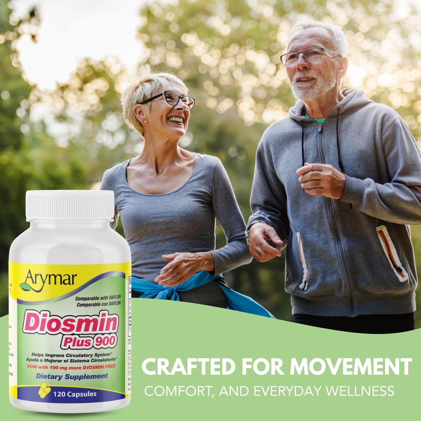 Arymar Diosmin Plus 900mg – Circulation & Vein Support Capsule, 240 Count