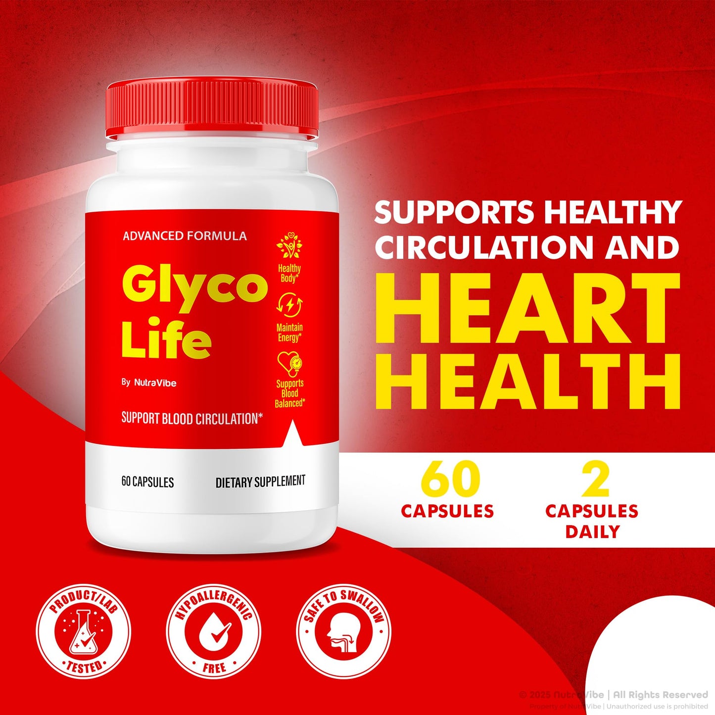 NutraVibe Glyco Life Blood Optimizer Capsule, 60 Capsules