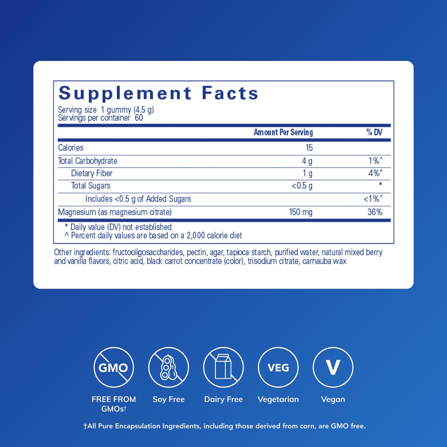 Pure Encapsulations Magnesium Gummy 60 Gummies