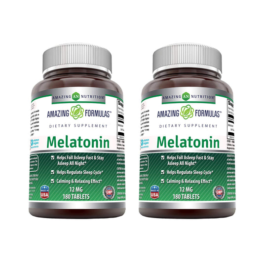 Amazing Nutrition Melatonin 12 mg Per Serving Tablet, 1 Count