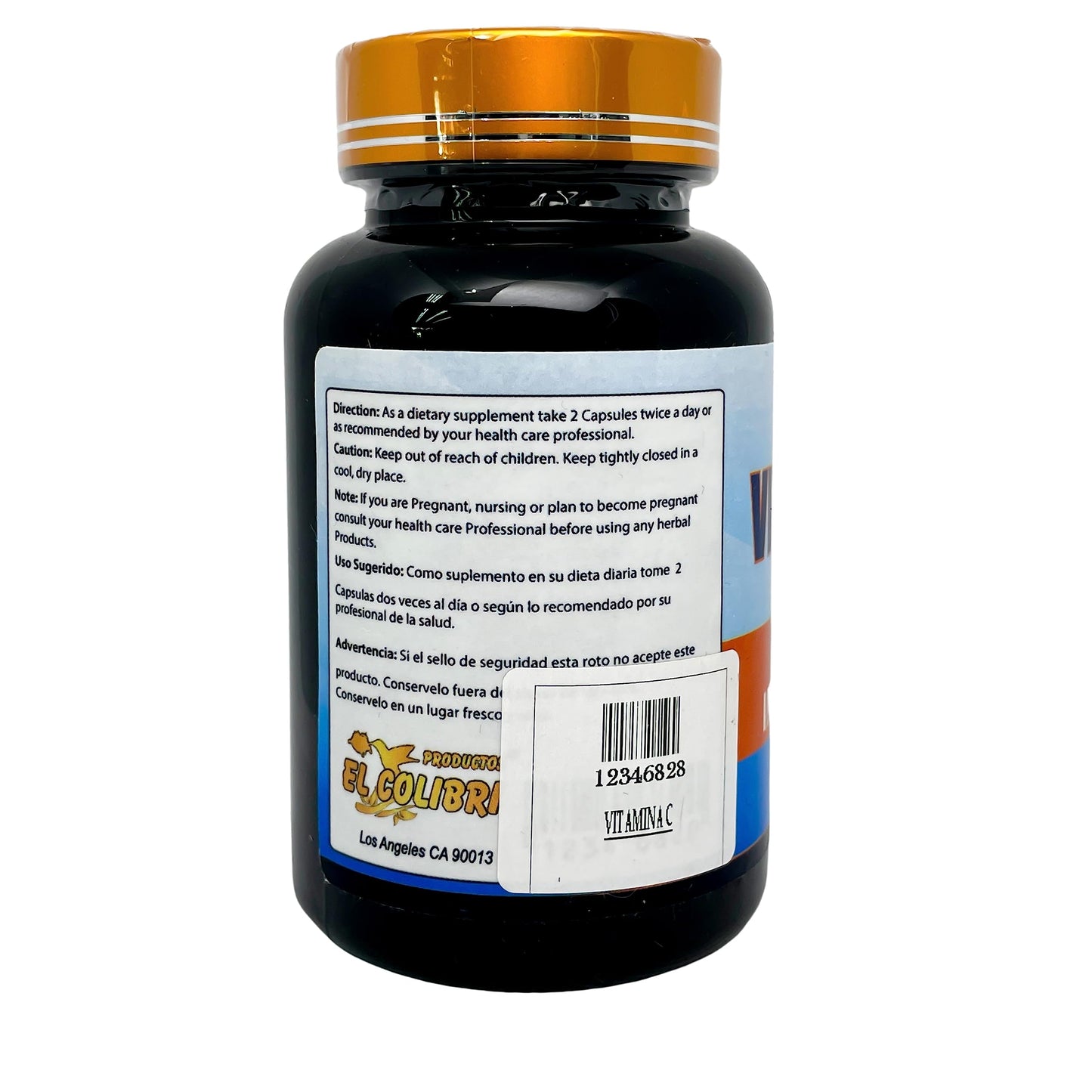 Productos El Colibri Vitamin C 500mg Capsules 90