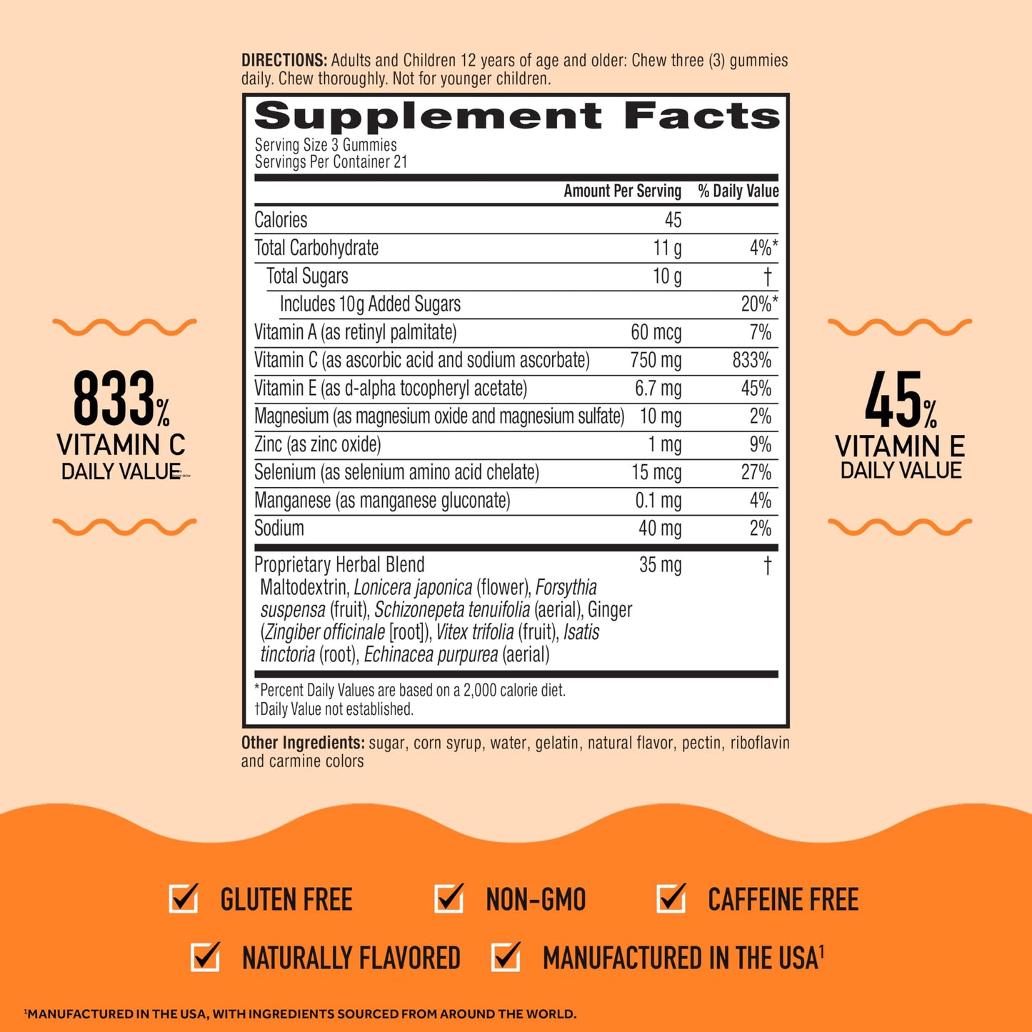 Airborne Vitamin C Gummies 750mg, 126 Gummies