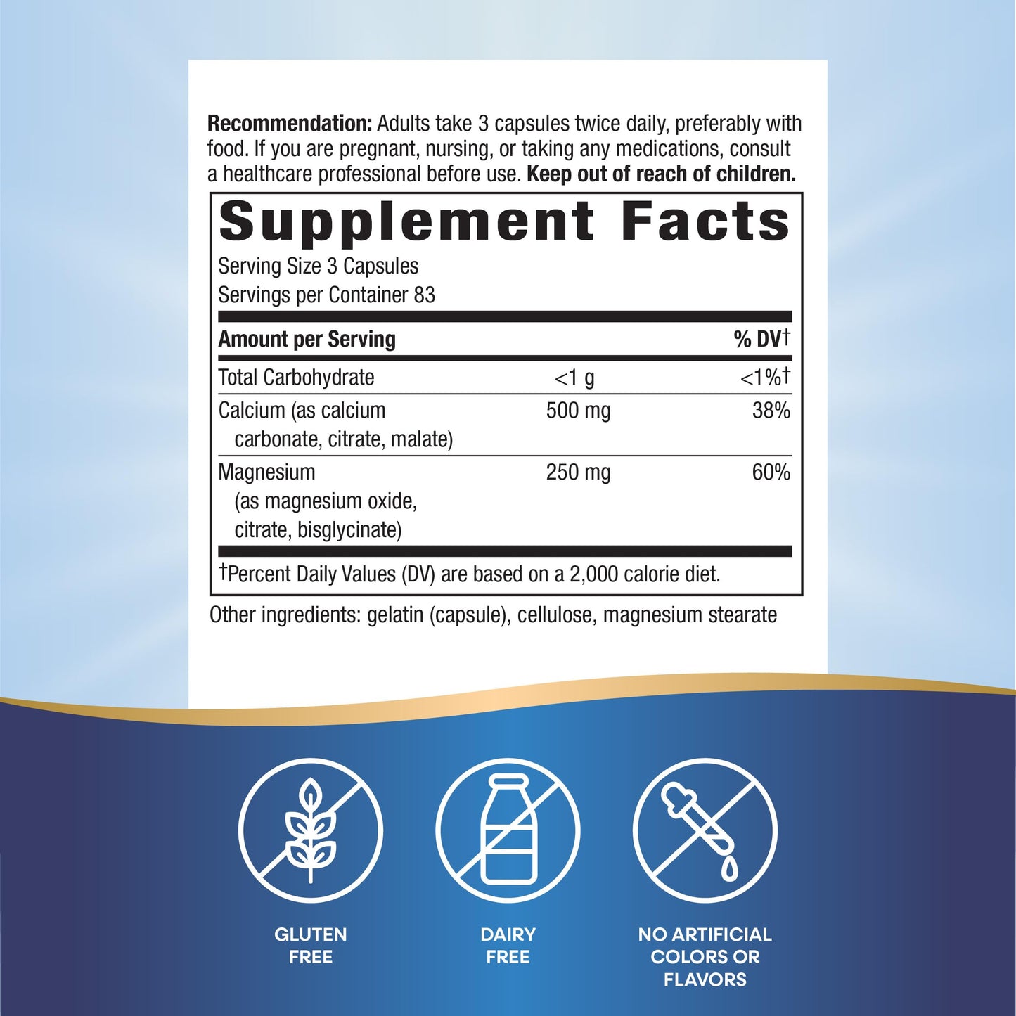 Nature's Way Calcium & Magnesium Mineral Complex Capsules 250
