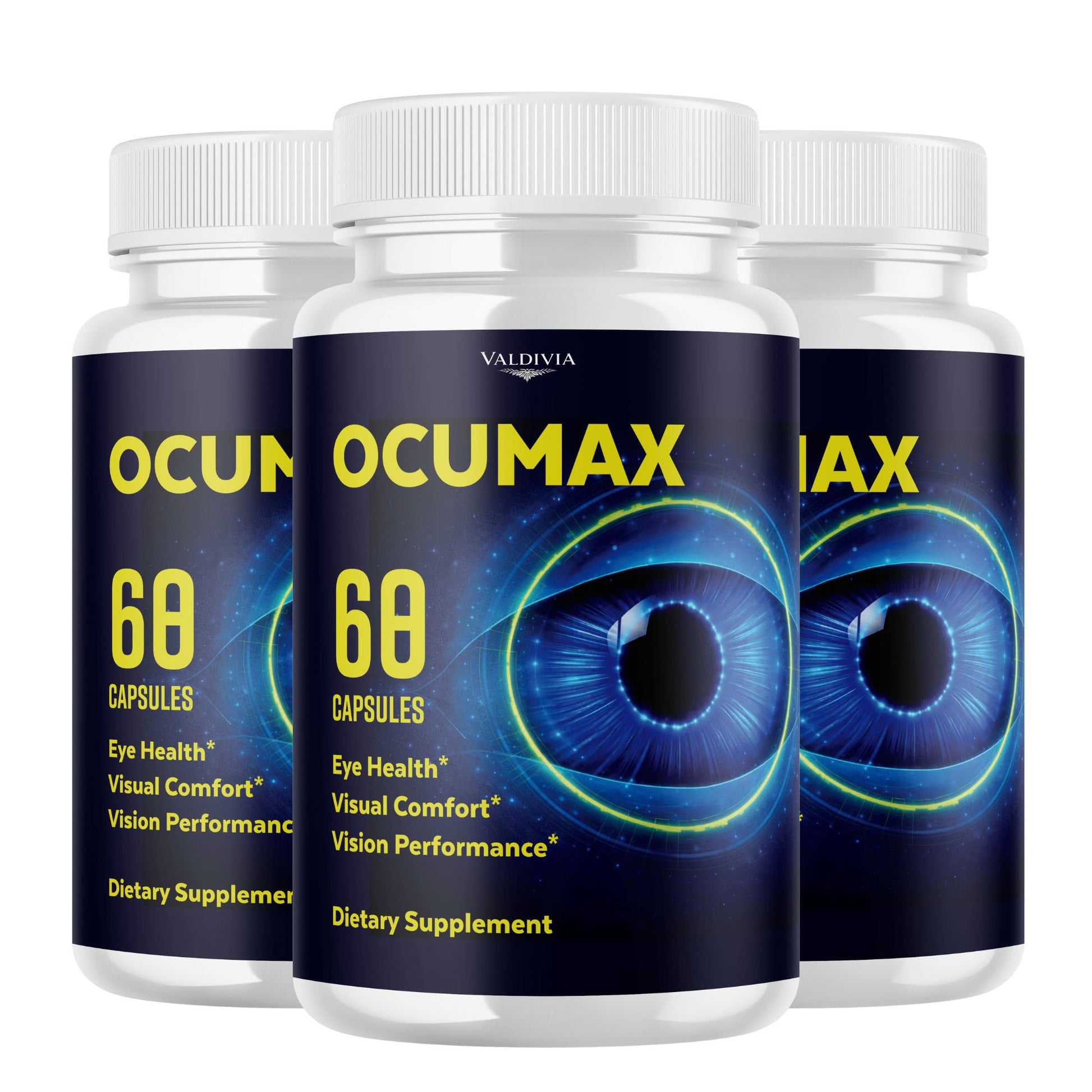Valdivia OcuMax Capsules Official OcuMax Advanced Eye Health Support Maximum Strength, All Natural Vitamin & Mineral Supplement, 180 Capsules