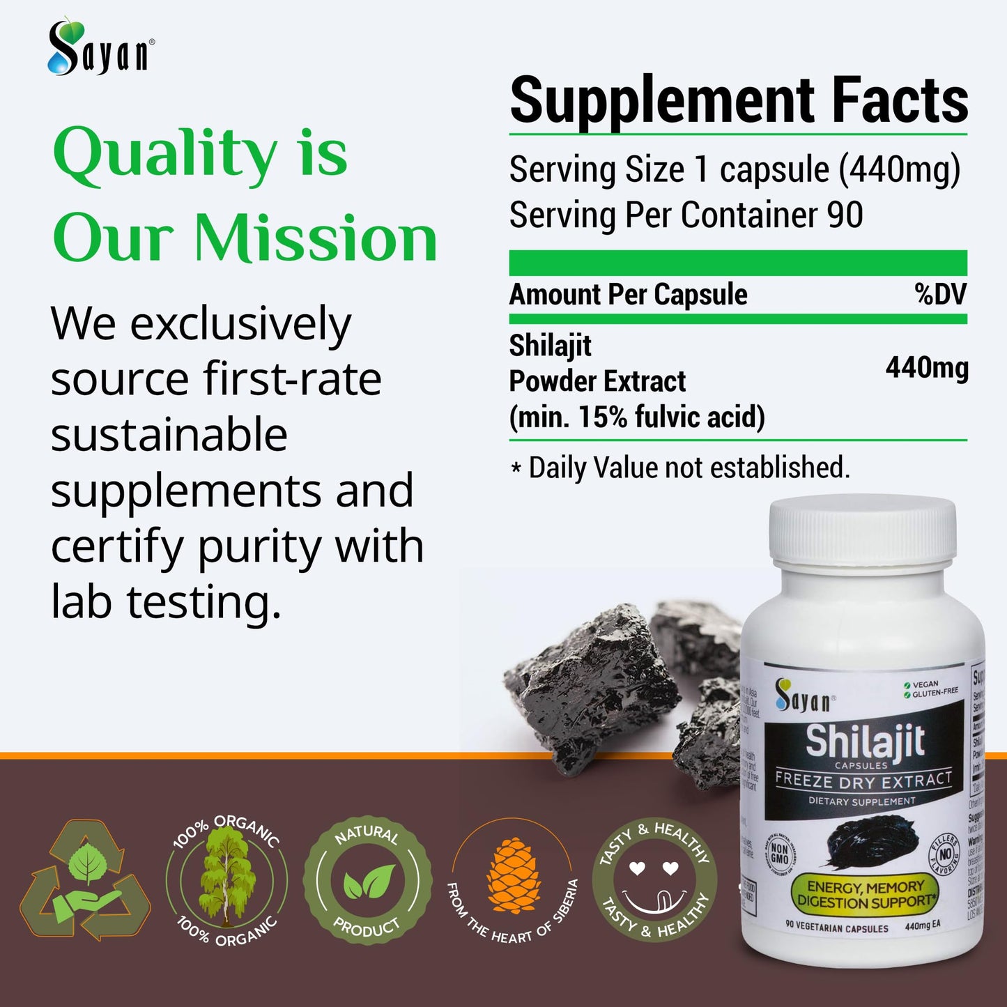 Sayan Shilajit Capsules 90 Count