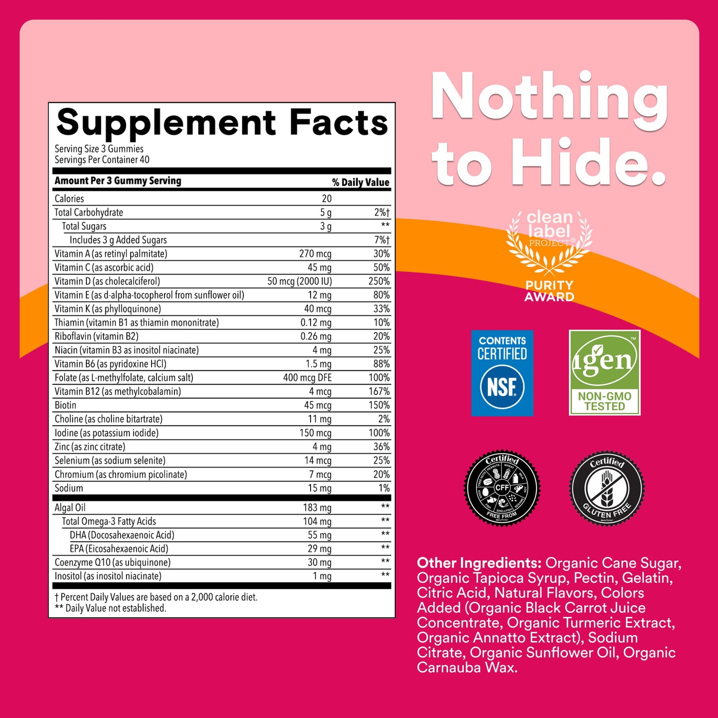 SmartyPants Women's Multivitamin Gummy, 120 Count