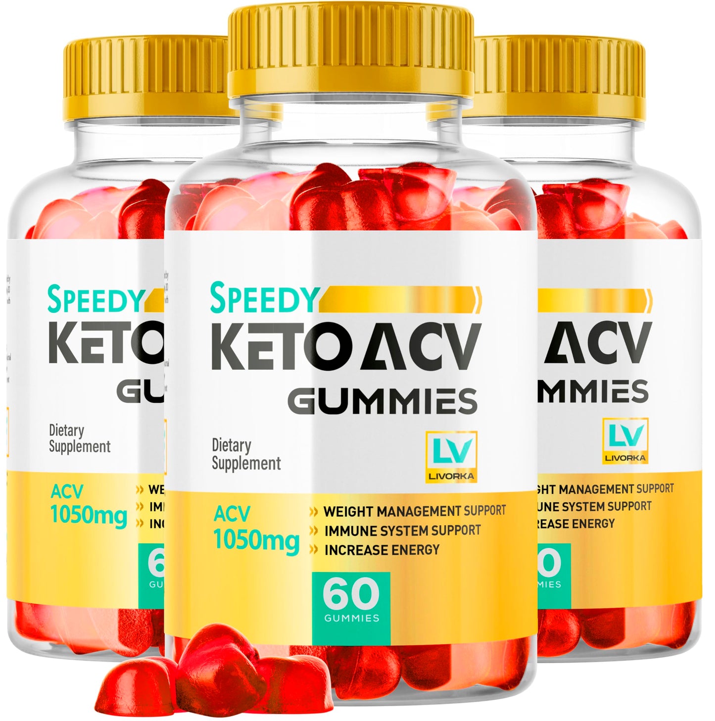 LIVORKA Speedy Keto ACV Gummies, 180 Gummies