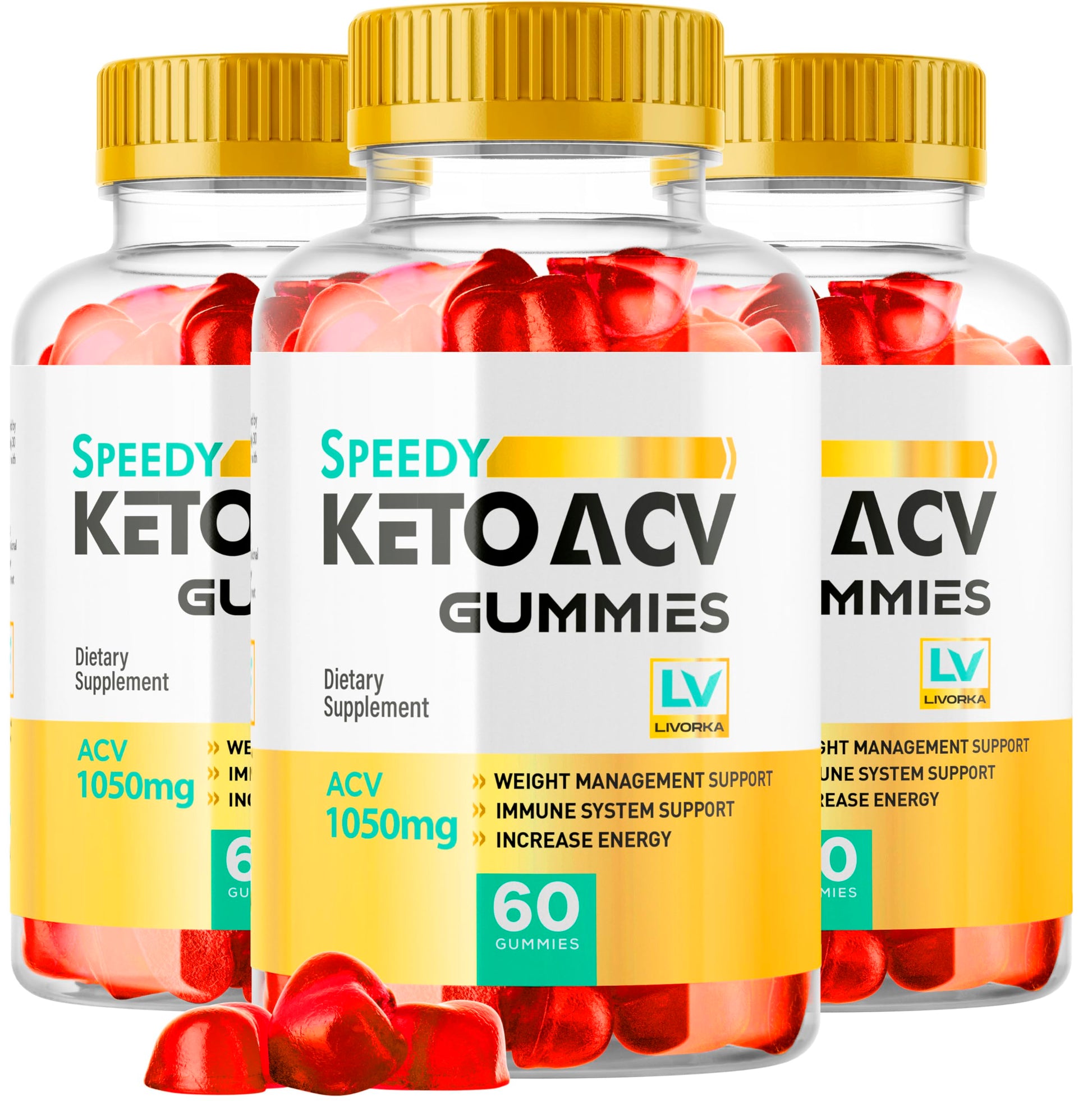 LIVORKA Speedy Keto ACV Gummies, 180 Gummies