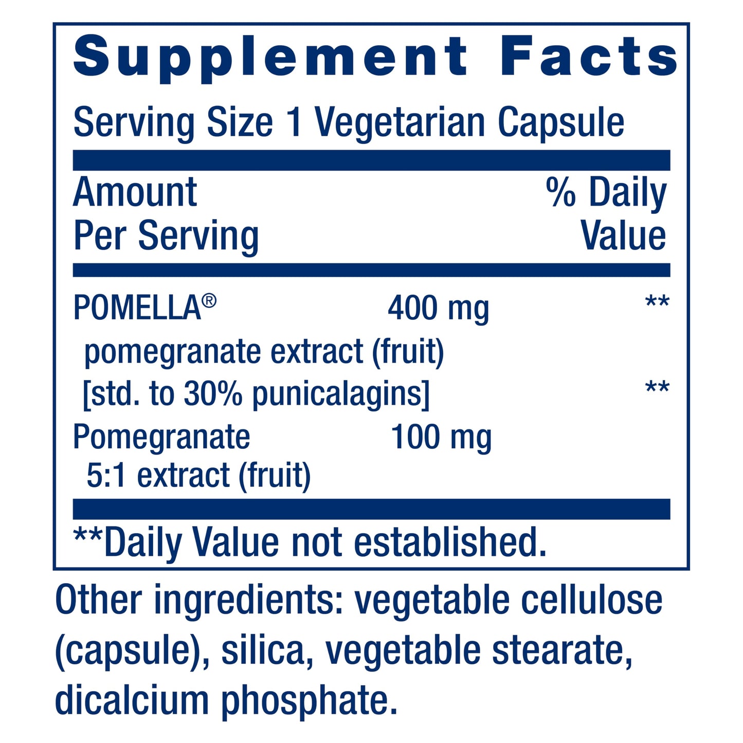 Life Extension Pomegranate Fruit Extract 500 mg, 30 Capsules