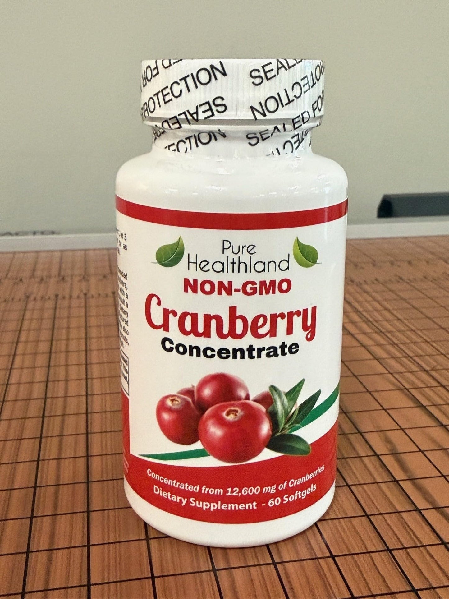 Pure Healthland Cranberry Concentrate 252 mg per Softgel (50:1 Extract), 60 Softgels