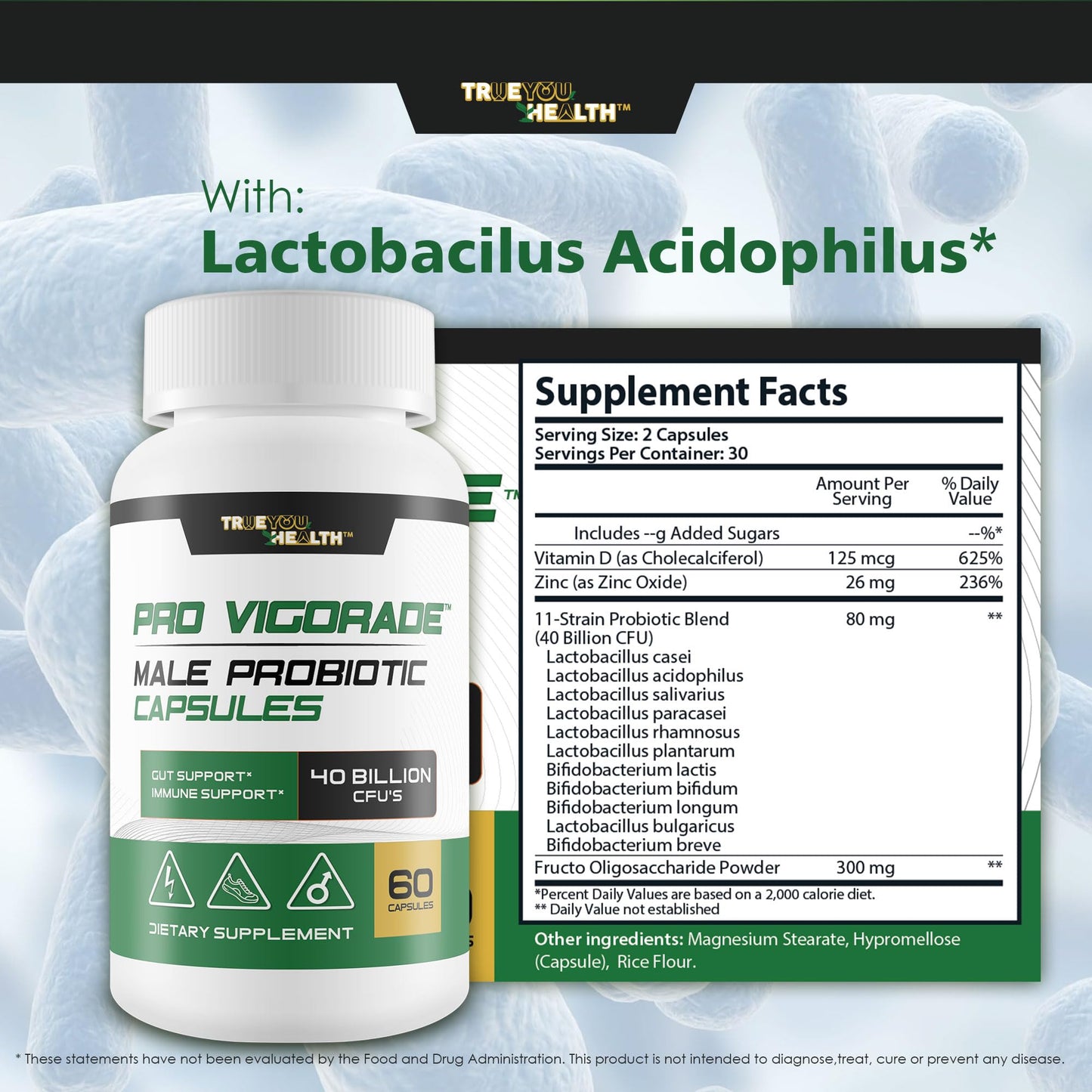 Generic Probiotic Vigorade Male Probiotic Capsules, 1 Capsule