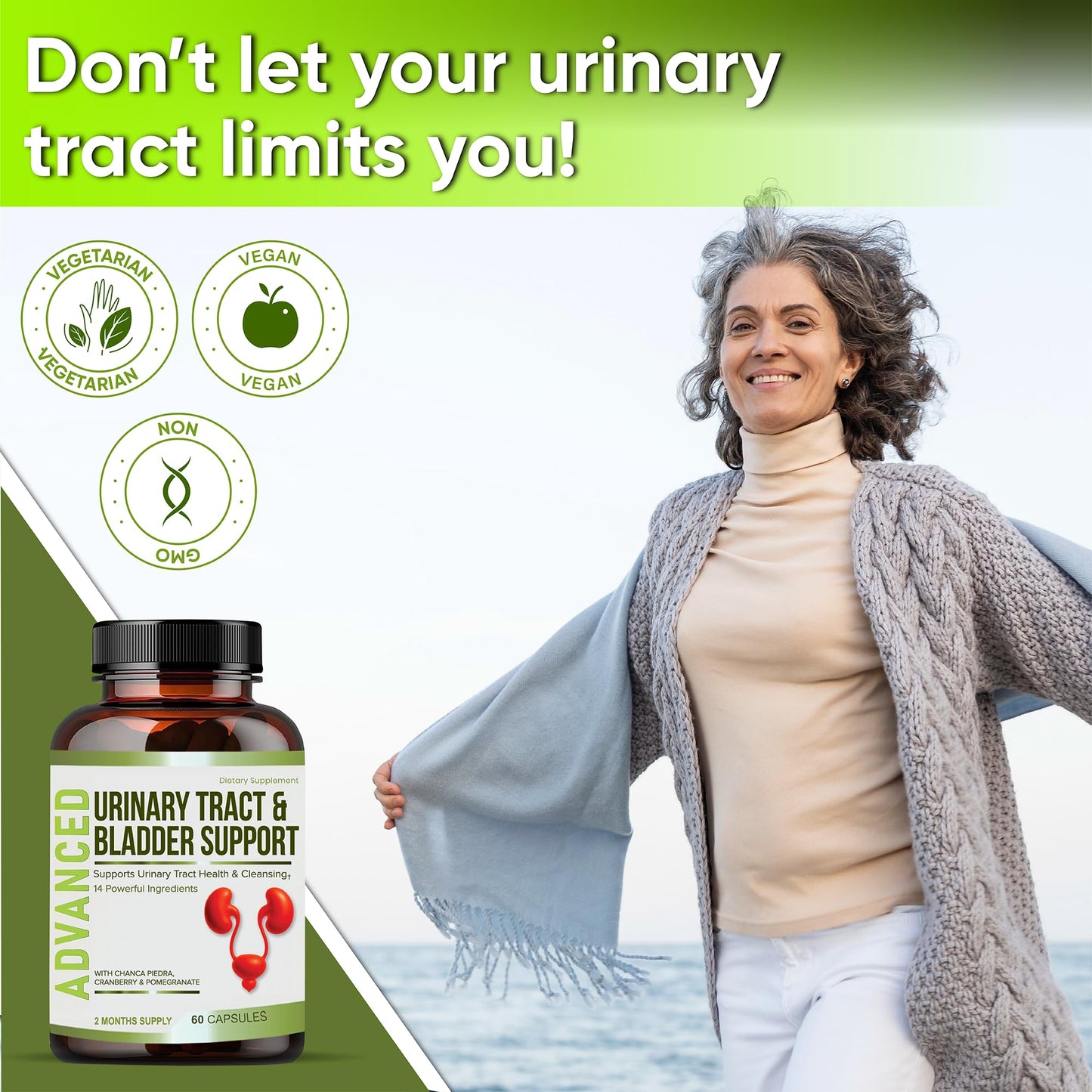 NutraPro Urinary Tract Health & Bladder Support for Women 60 Capsules