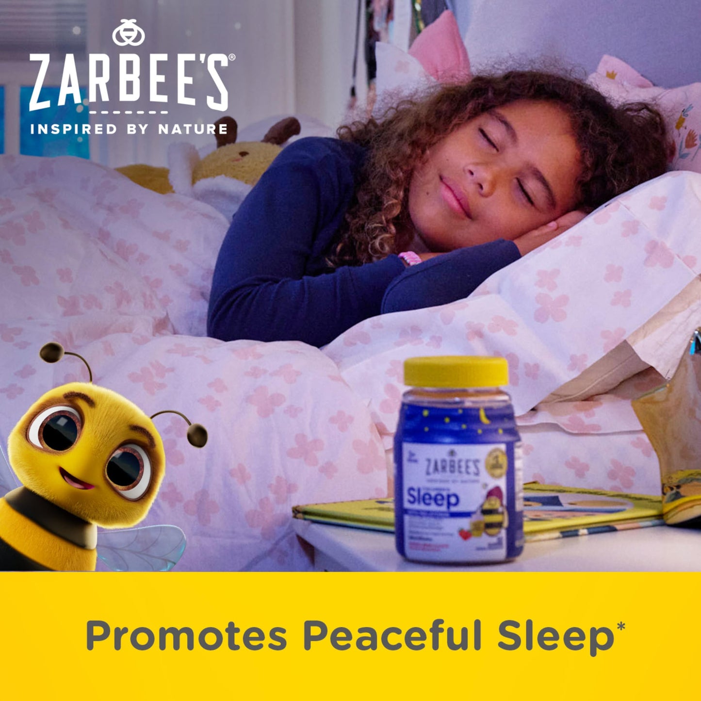 Zarbee's Kids Melatonin Gummies with 1mg Melatonin, Natural Strawberry, 120 Gummies